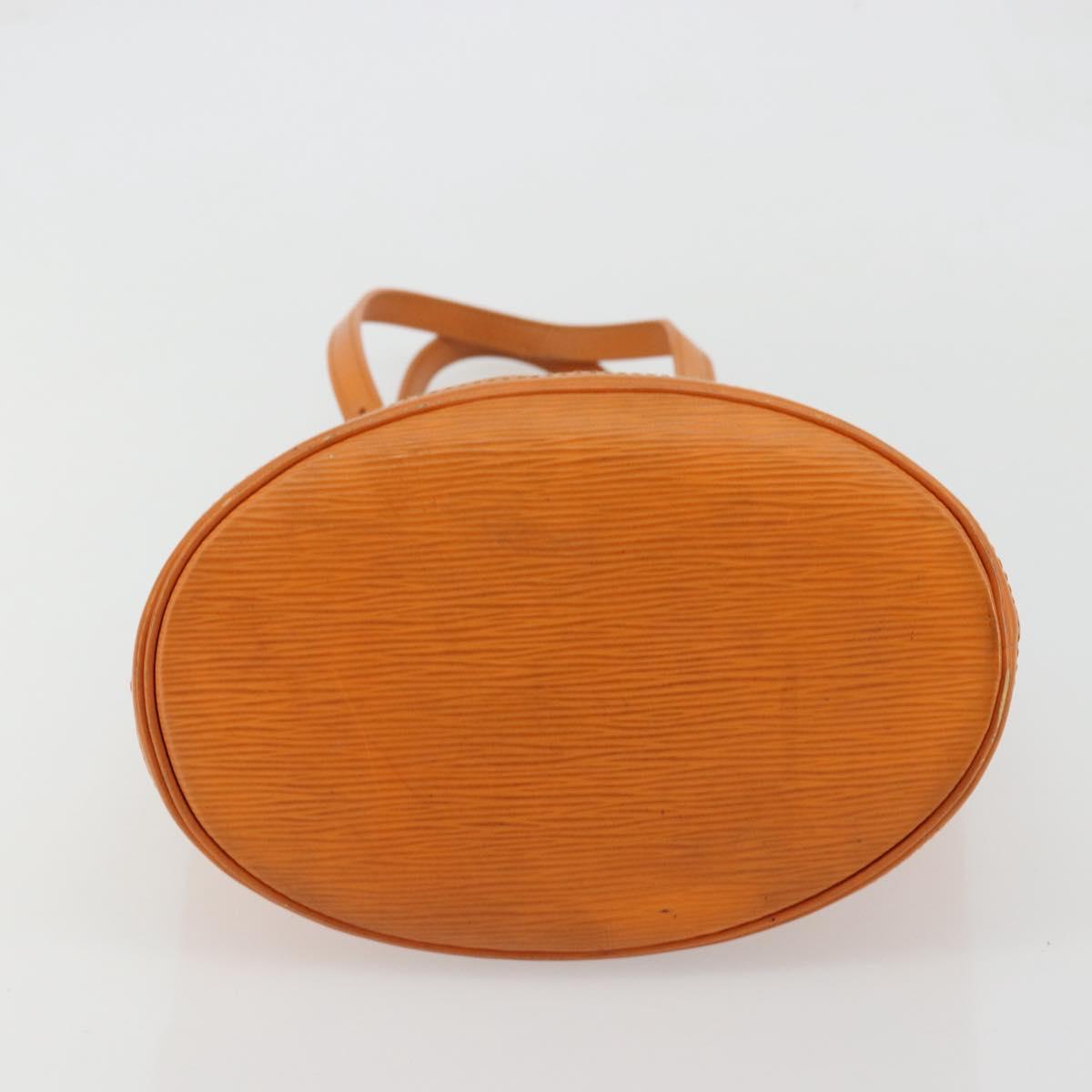 LOUIS VUITTON Epi Bucket PM Shoulder Bag Orange Mandarin M5899H LV Auth BAZ712A