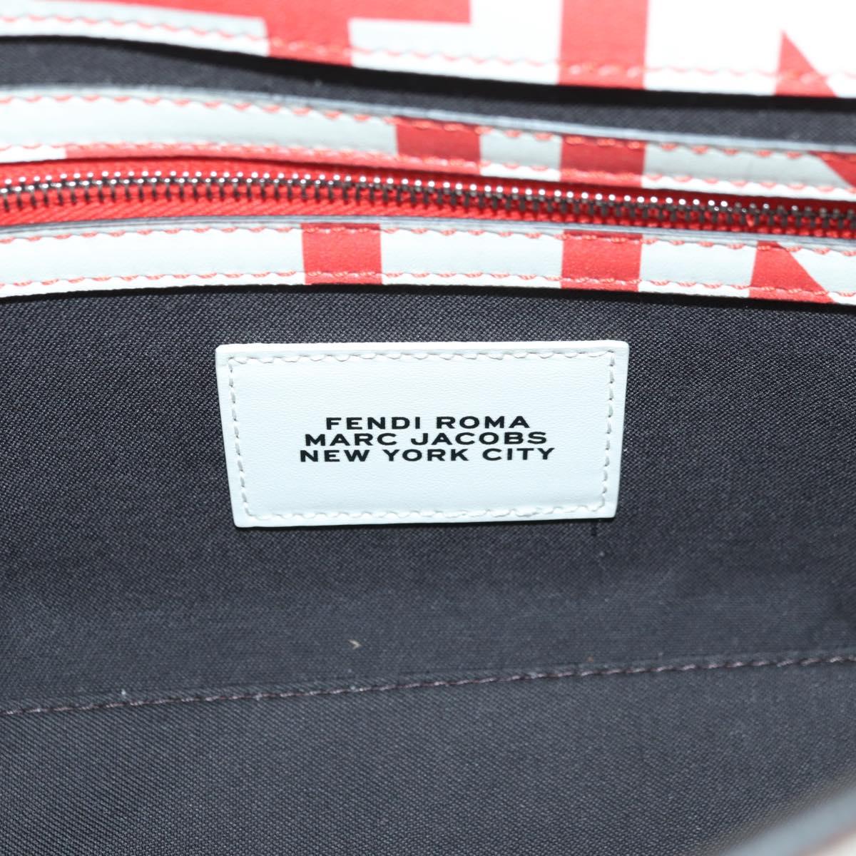 FENDI Marc Jacobs Collaboration Mamma Baguette Leather 2way Red Auth BAZ729SAM