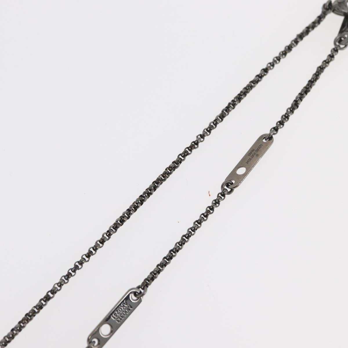 LOUIS VUITTON Collier LV Beads Necklace metal Turquoise Blue M00313 Auth BAZ738M