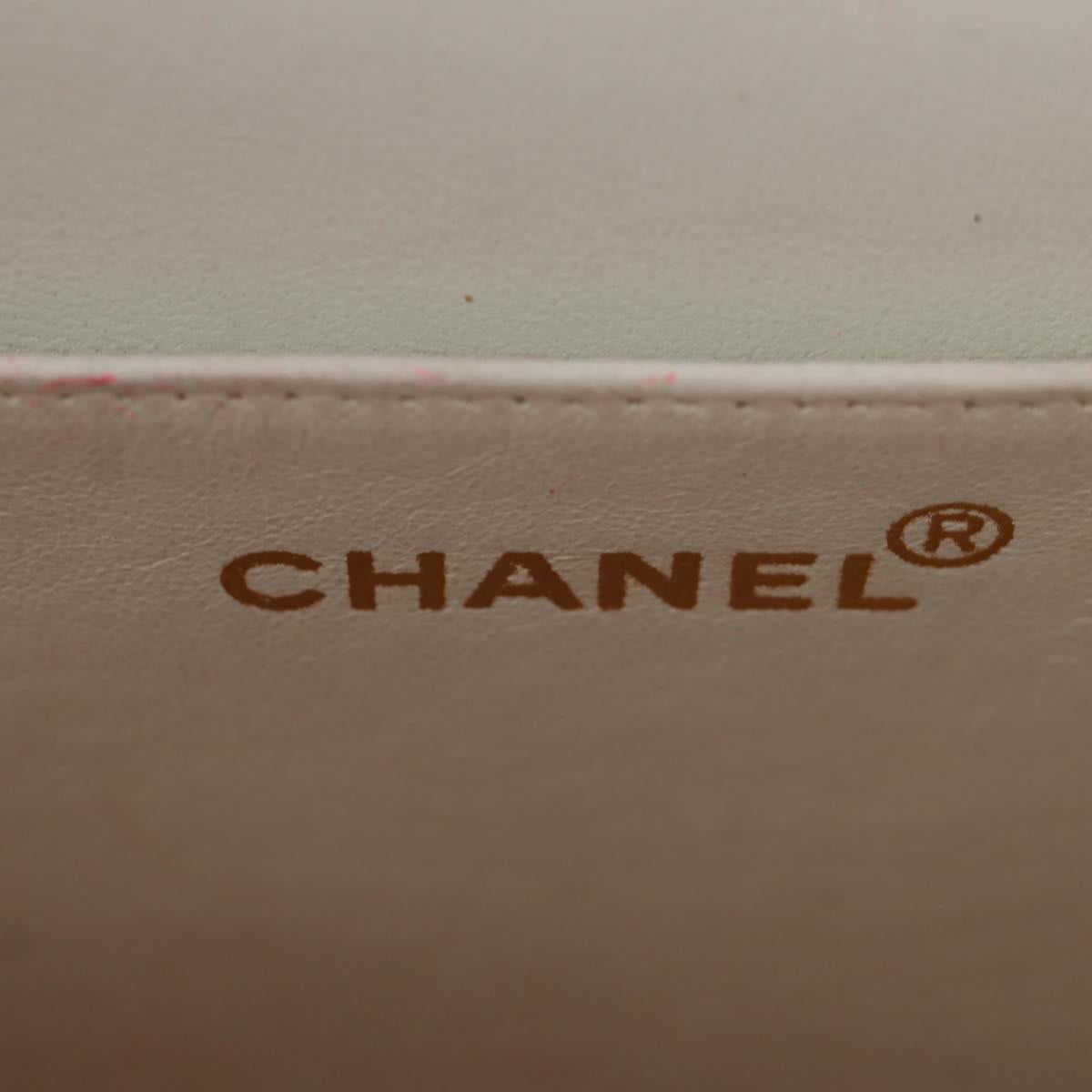 CHANEL Big Matelasse 35 Chain Shoulder Bag Canvas Gold Red CC Auth BAZ742V