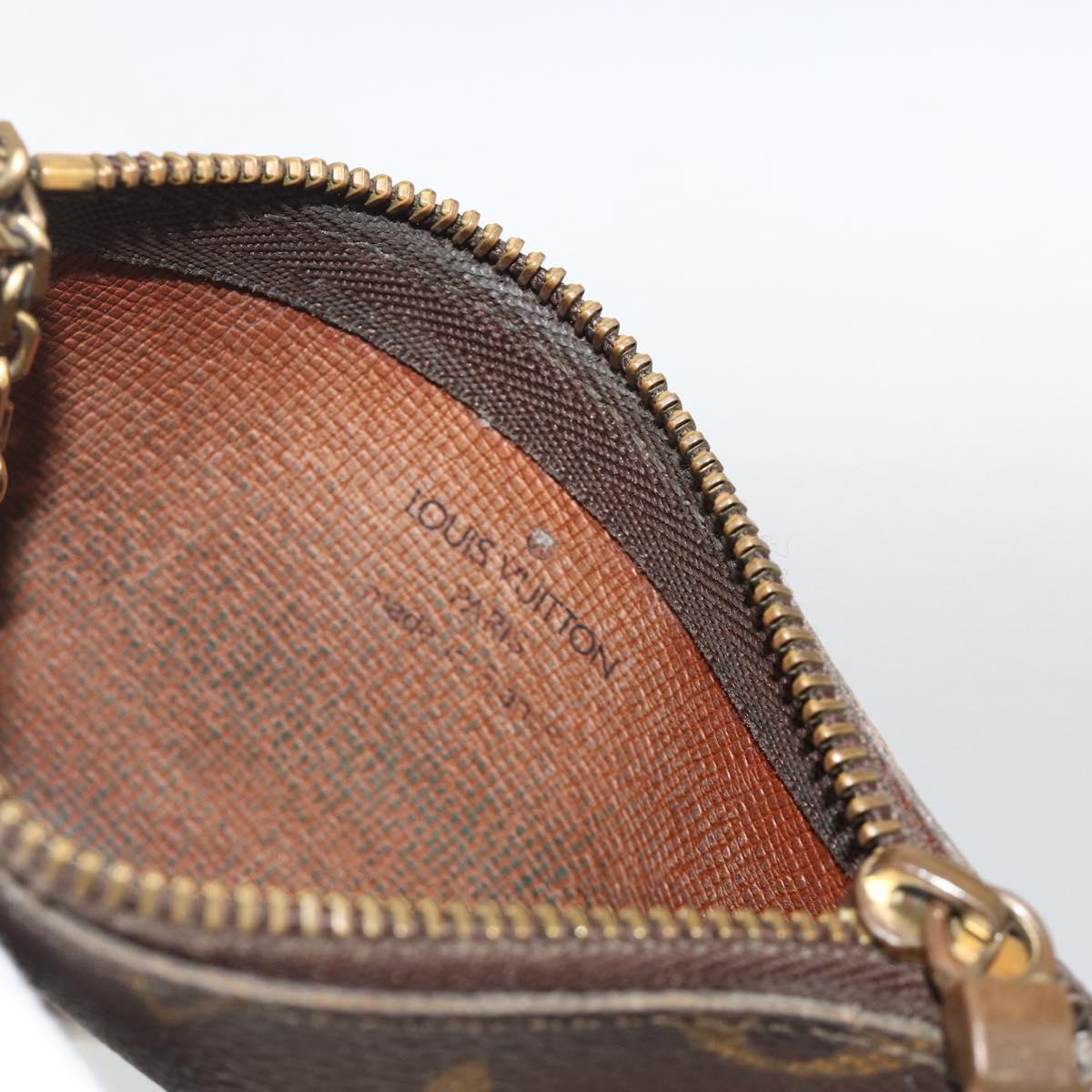 LOUIS VUITTON Monogram Pochette Cles Coin Purse M62650 LV Auth BAZ756