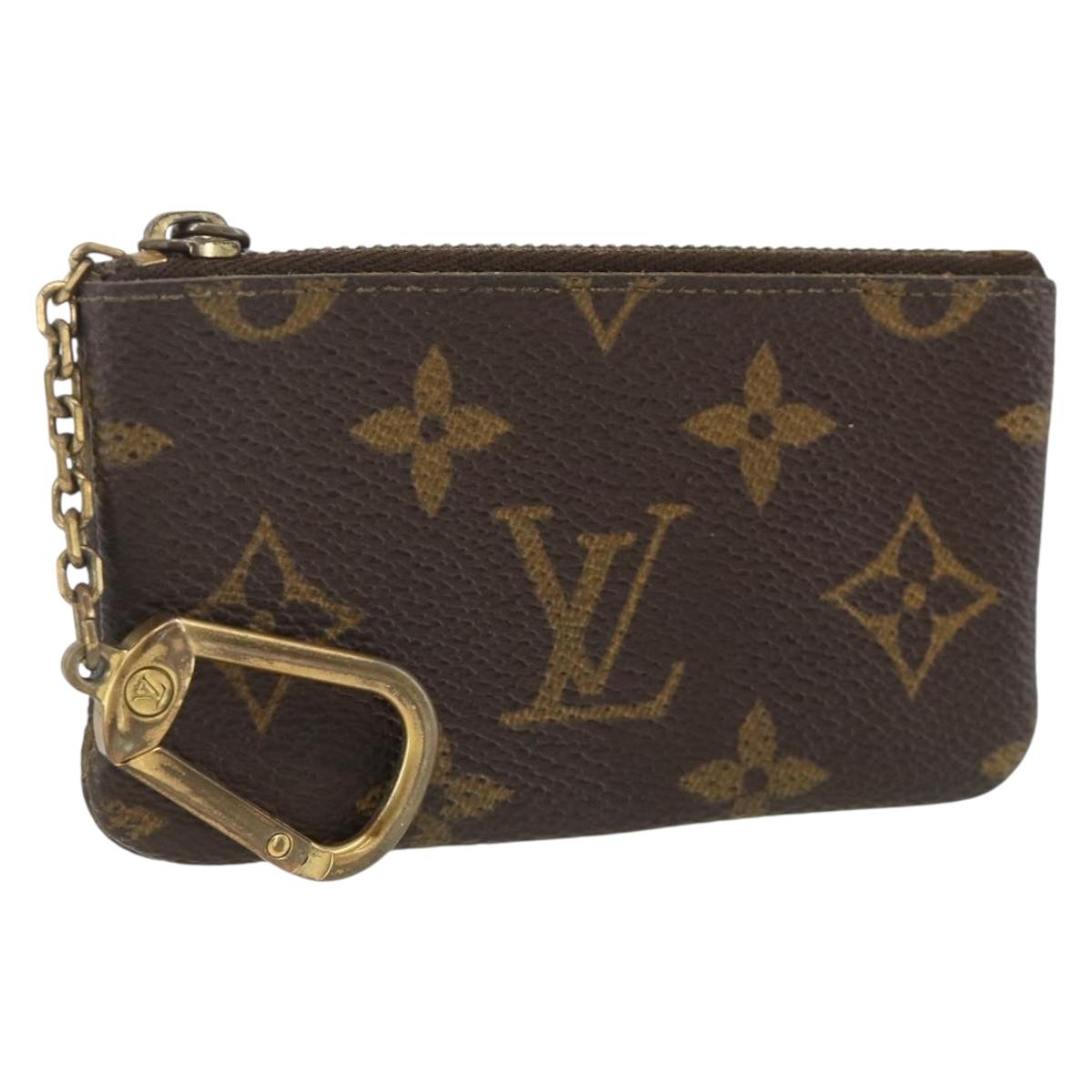 LOUIS VUITTON Monogram Pochette Cles Coin Purse M62650 LV Auth BAZ756