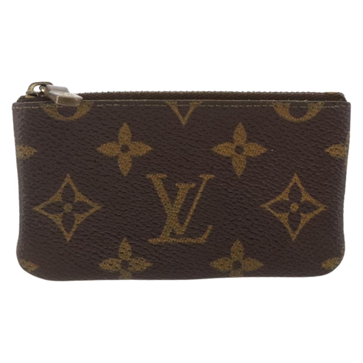 LOUIS VUITTON Monogram Pochette Cles Coin Purse M62650 LV Auth BAZ756