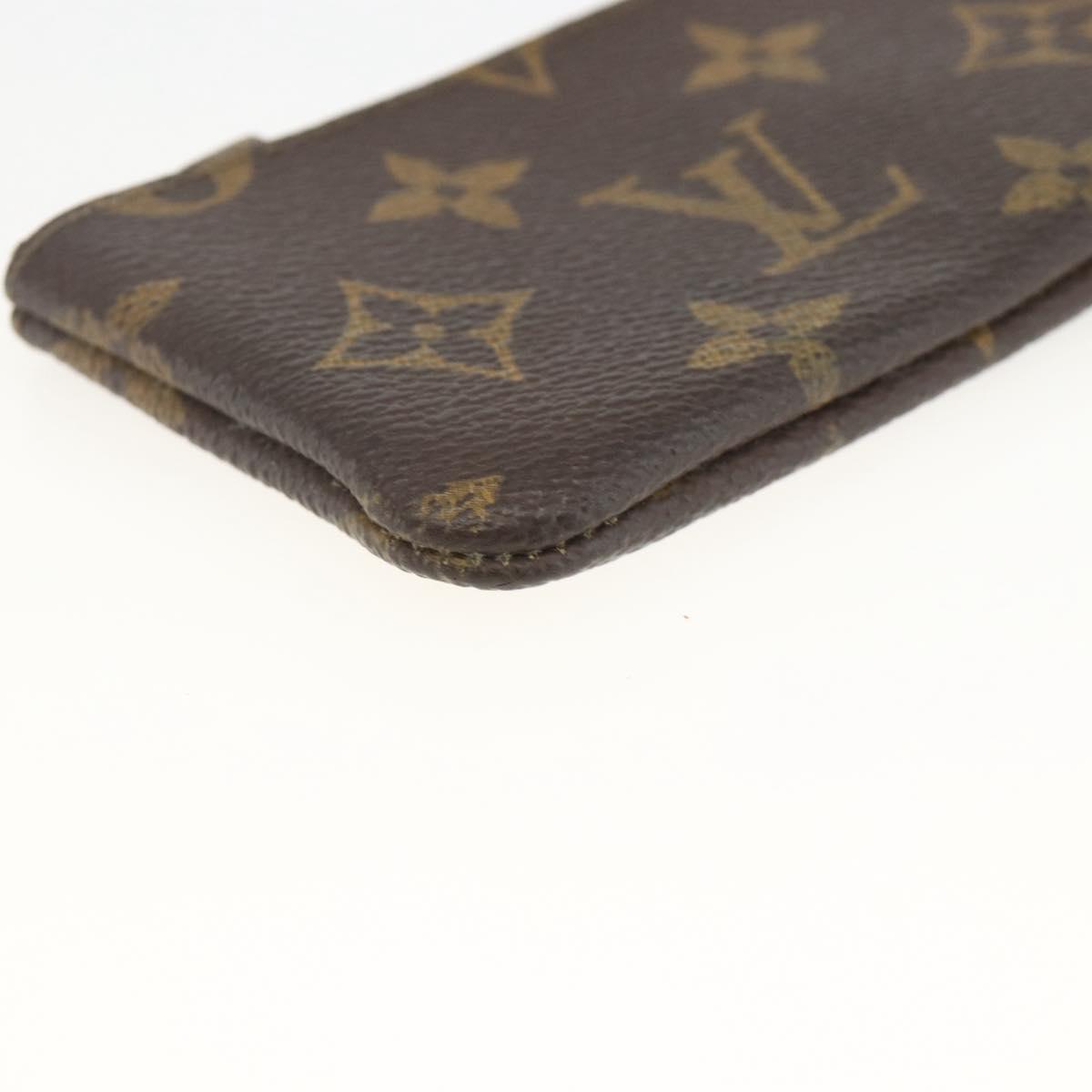 LOUIS VUITTON Monogram Pochette Cles Coin Purse M62650 LV Auth BAZ756
