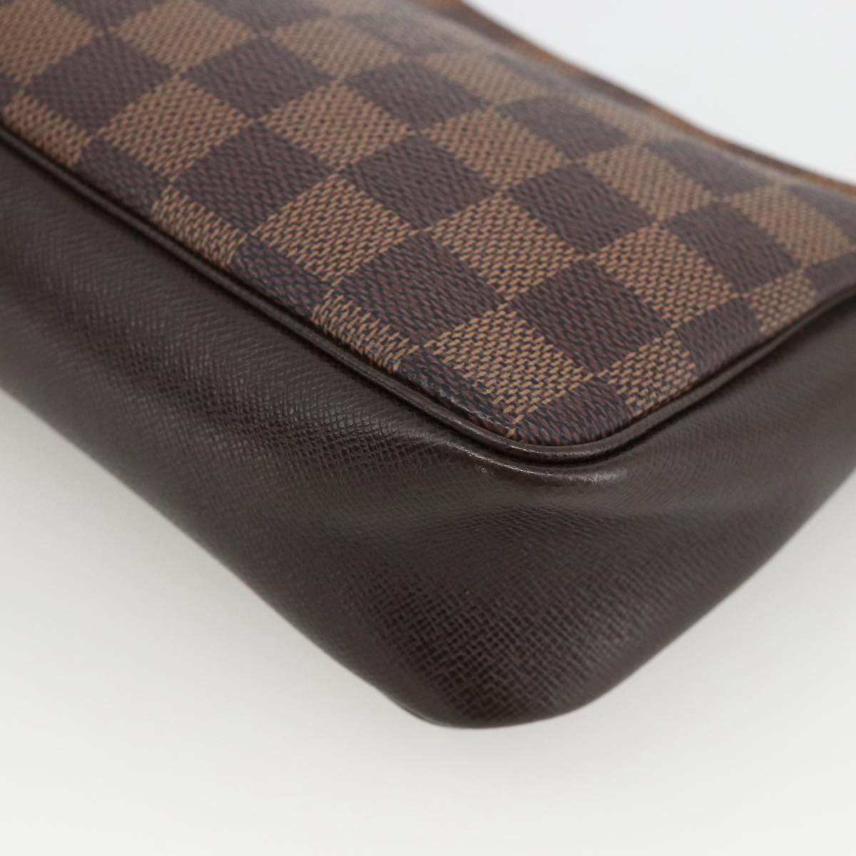 LOUIS VUITTON Damier Ebene Trousse makeup Pouch N51982 LV Auth BAZ758A
