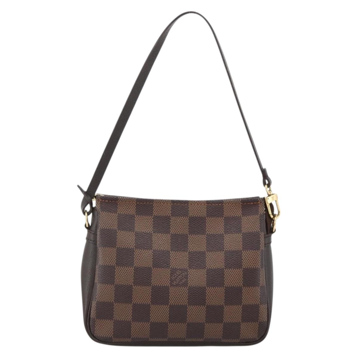 LOUIS VUITTON Damier Ebene Trousse makeup Pouch N51982 LV Auth BAZ758A
