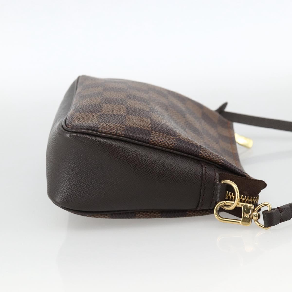 LOUIS VUITTON Damier Ebene Trousse makeup Pouch N51982 LV Auth BAZ758A