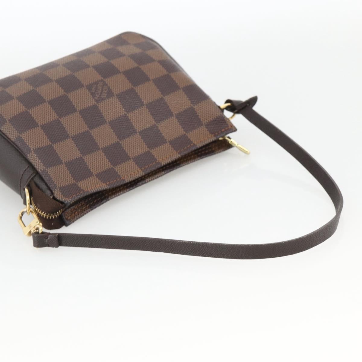 LOUIS VUITTON Damier Ebene Trousse makeup Pouch N51982 LV Auth BAZ758A