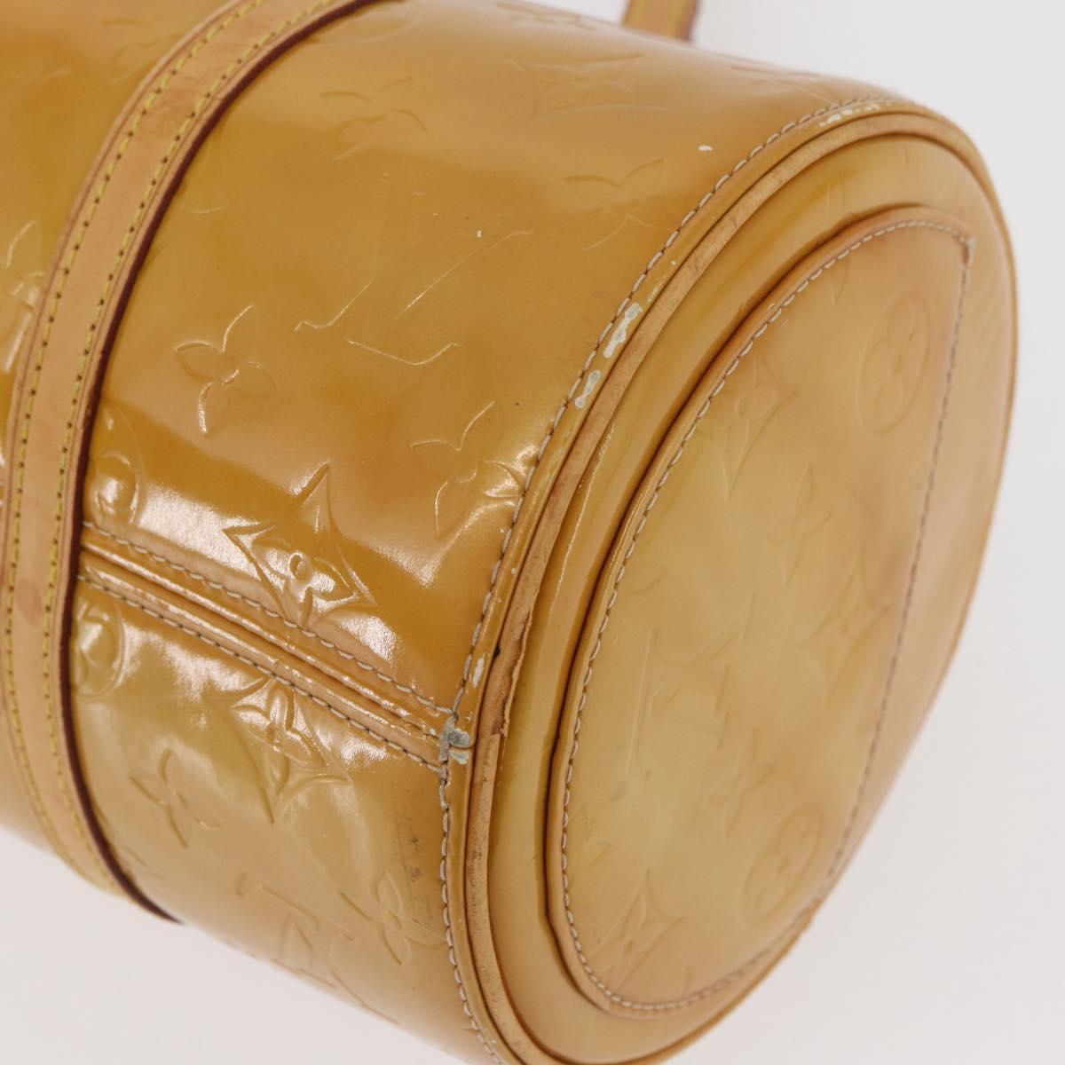 LOUIS VUITTON Monogram Vernis Bedford Hand Bag Beige M91006 LV Auth BAZ767