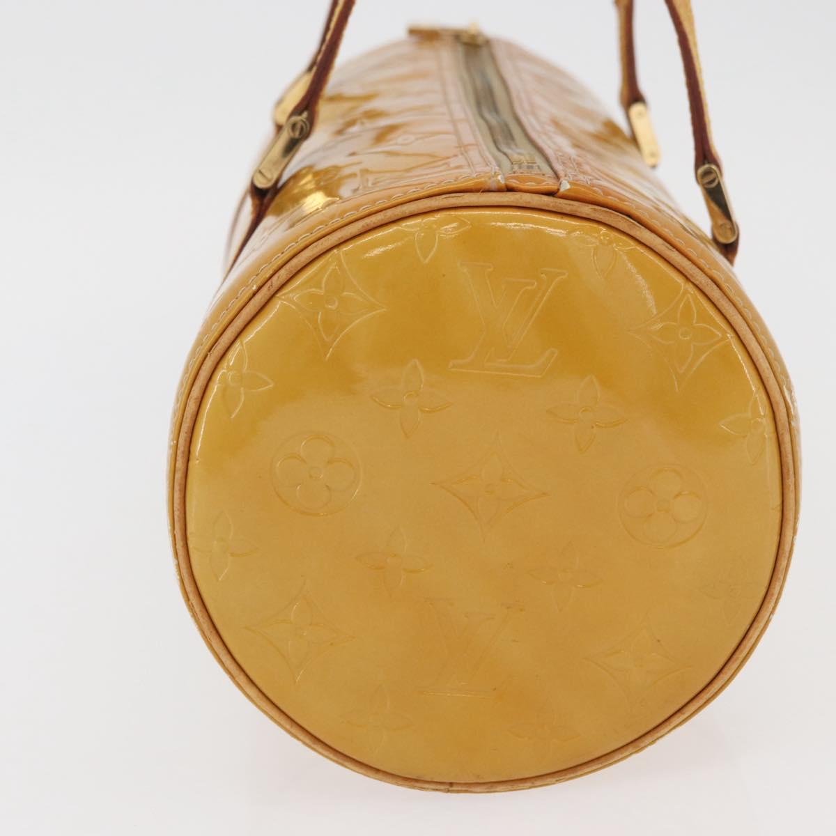 LOUIS VUITTON Monogram Vernis Bedford Hand Bag Beige M91006 LV Auth BAZ767