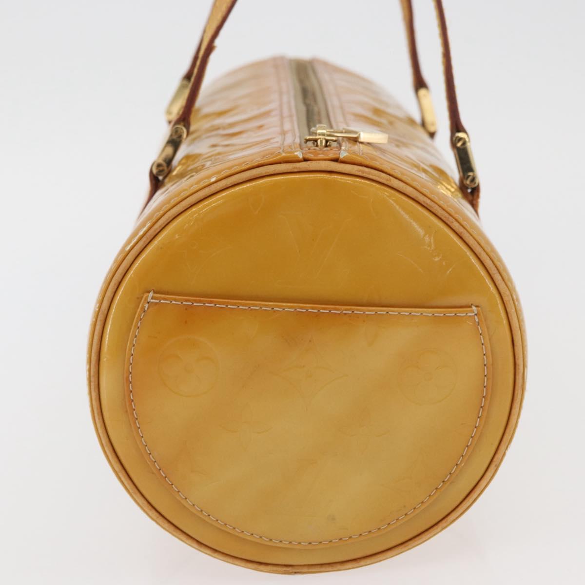 LOUIS VUITTON Monogram Vernis Bedford Hand Bag Beige M91006 LV Auth BAZ767