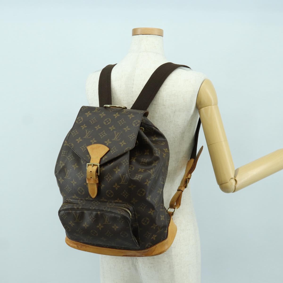 LOUIS VUITTON Monogram Montsouris GM Backpack M51135 LV Auth BAZ774A