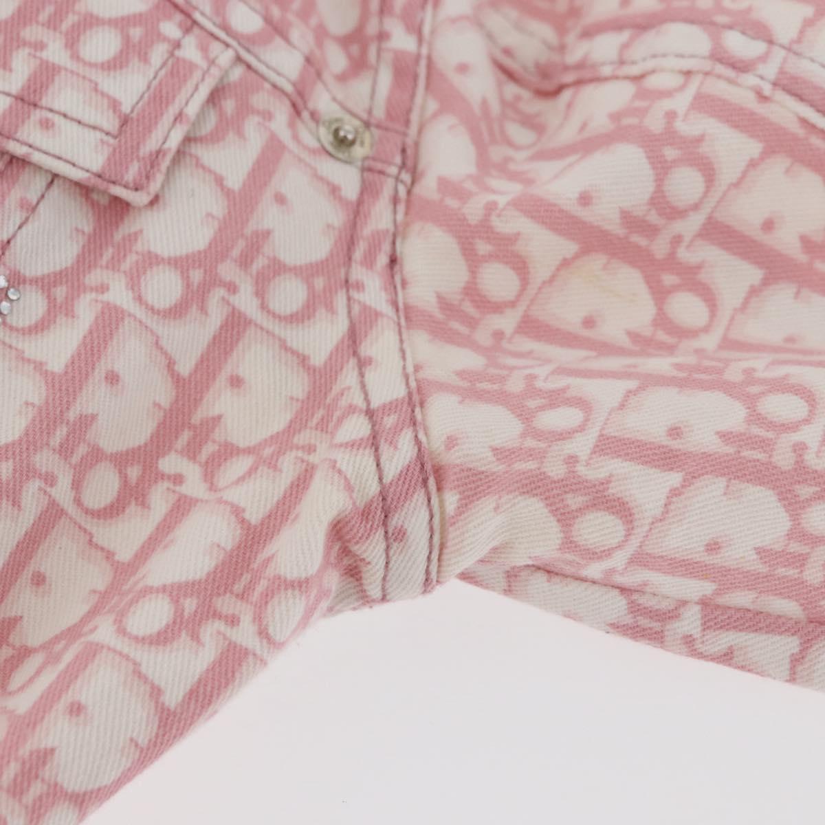 Christian Dior Trotter Canvas Jacket Pink Auth BAZ825SAM