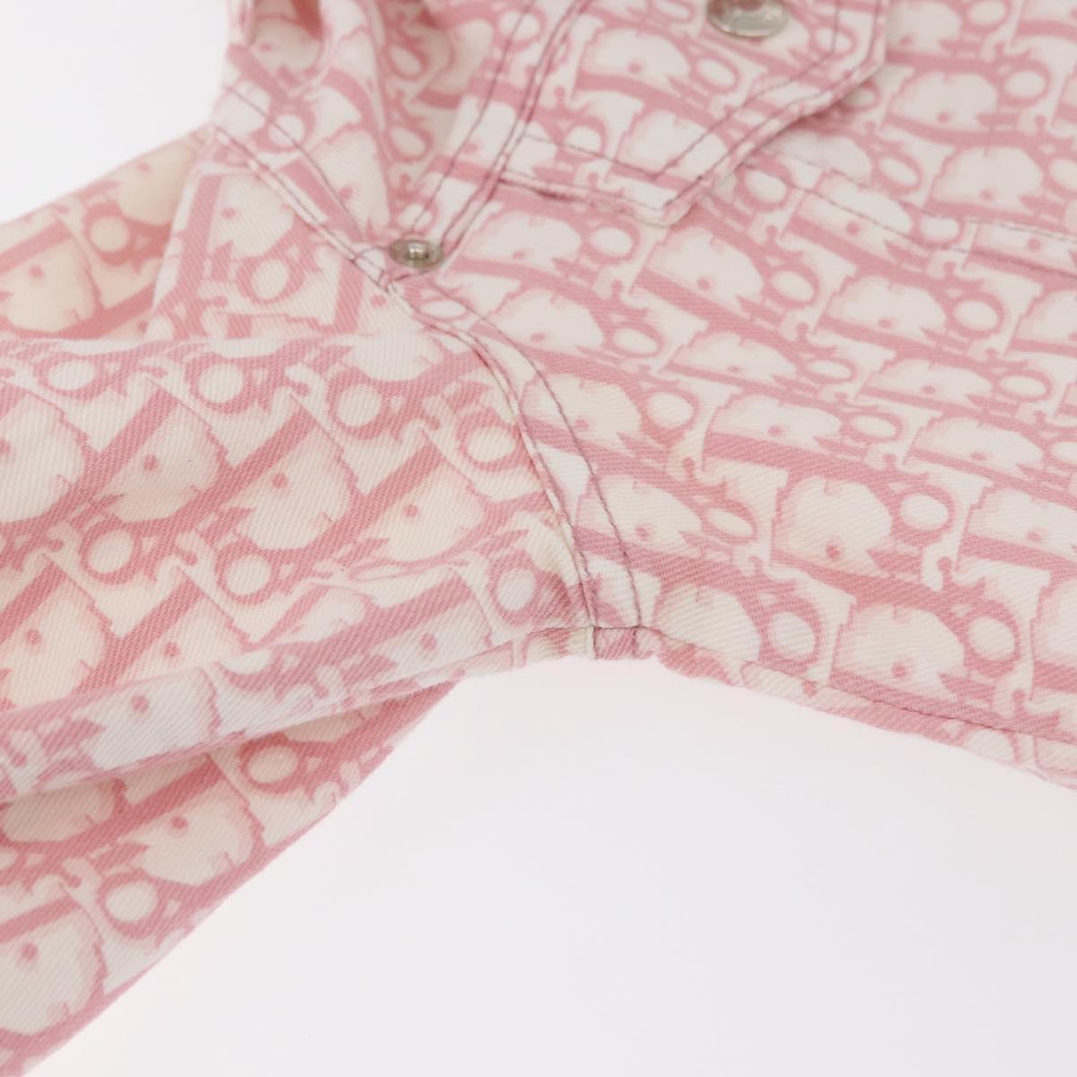Christian Dior Trotter Canvas Jacket Pink Auth BAZ825SAM