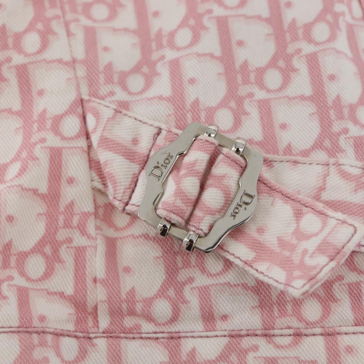 Christian Dior Trotter Canvas Jacket Pink Auth BAZ825SAM