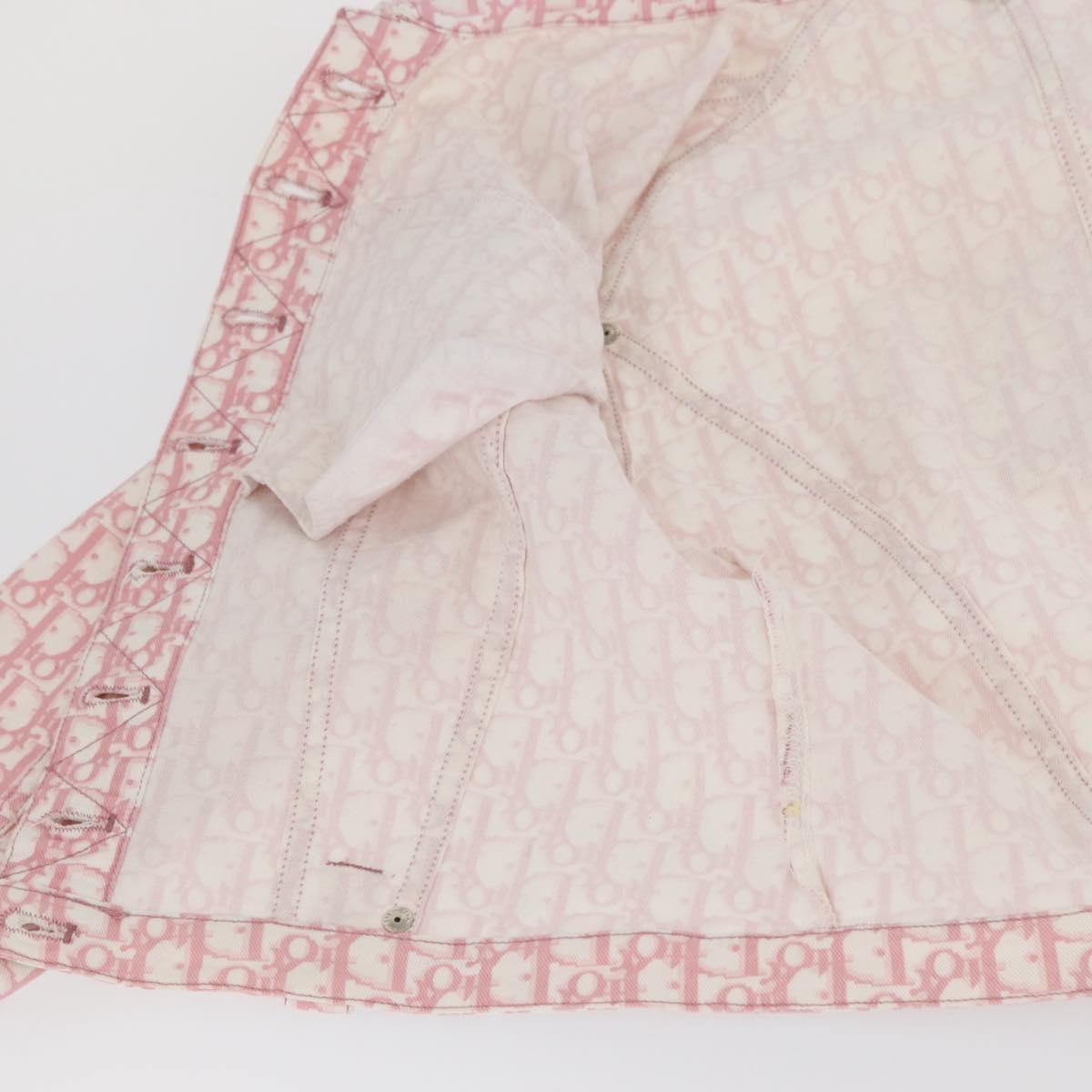 Christian Dior Trotter Canvas Jacket Pink Auth BAZ825SAM