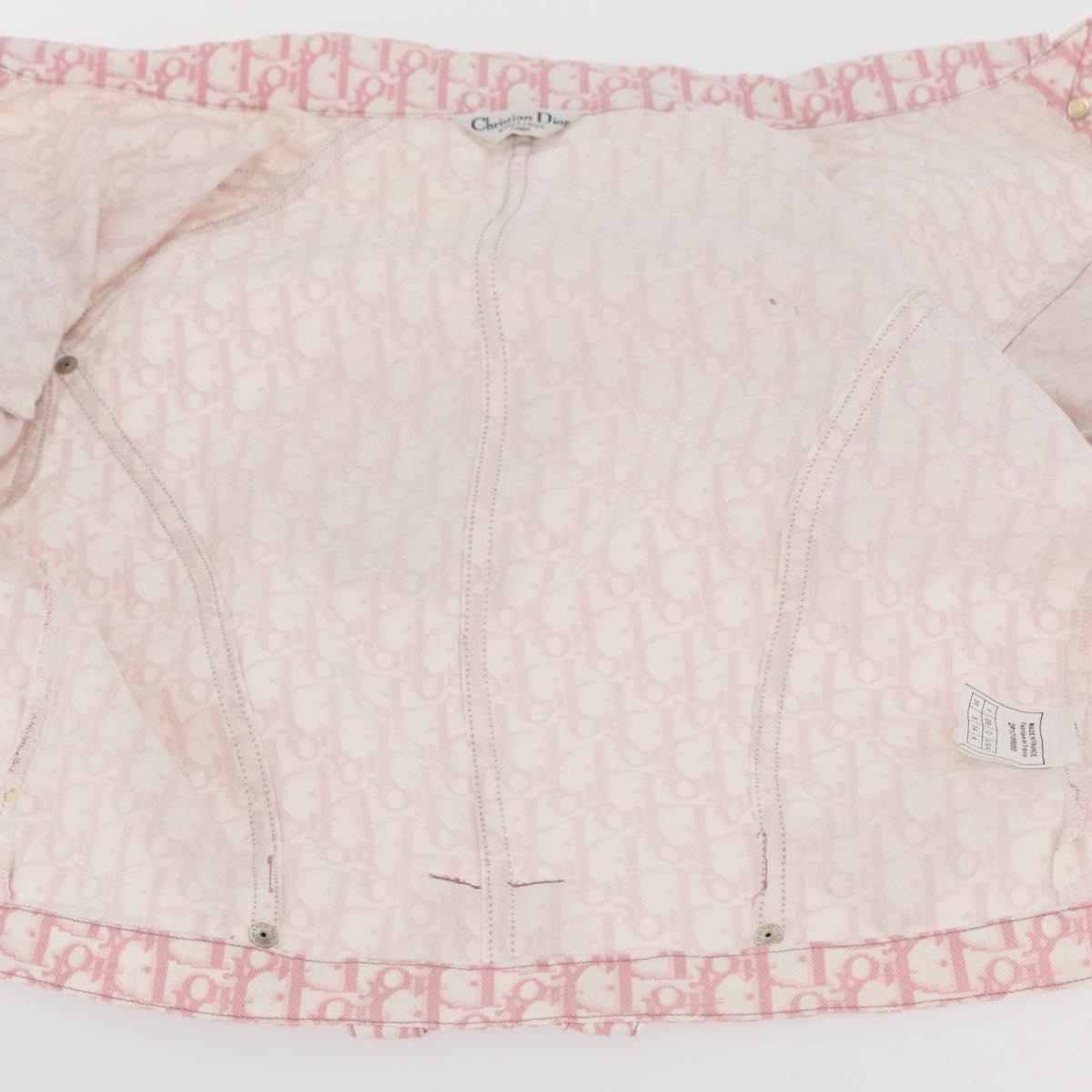 Christian Dior Trotter Canvas Jacket Pink Auth BAZ825SAM