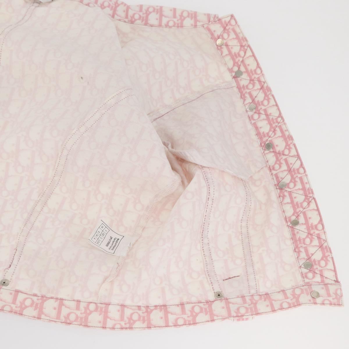 Christian Dior Trotter Canvas Jacket Pink Auth BAZ825SAM