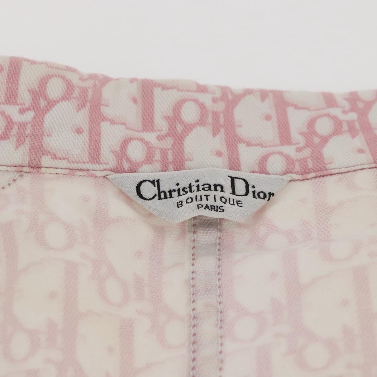 Christian Dior Trotter Canvas Jacket Pink Auth BAZ825SAM