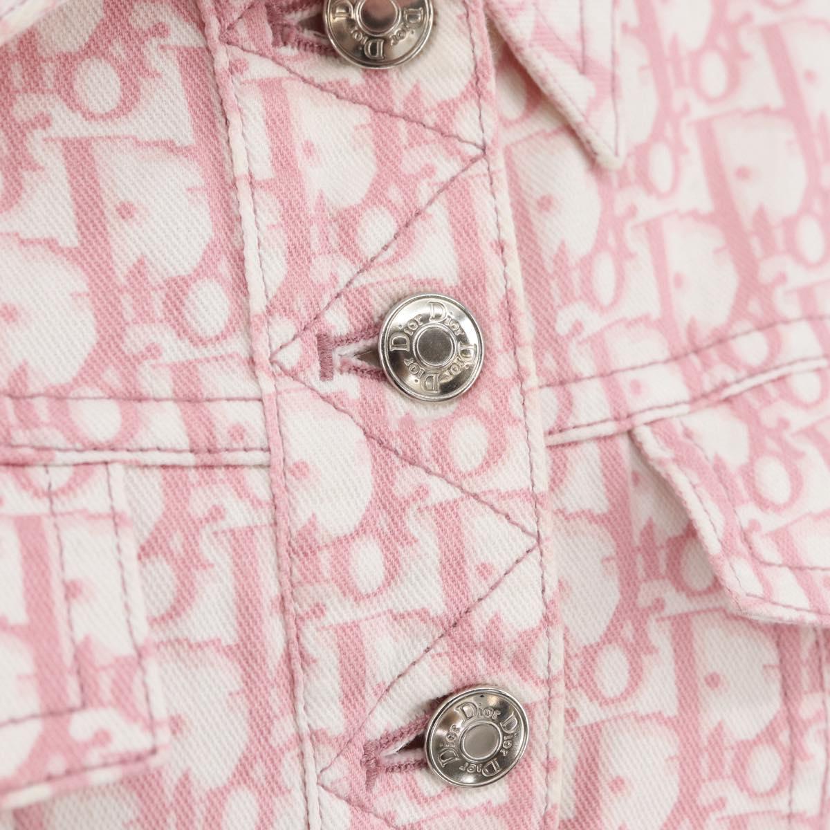 Christian Dior Trotter Canvas Jacket Pink Auth BAZ825SAM