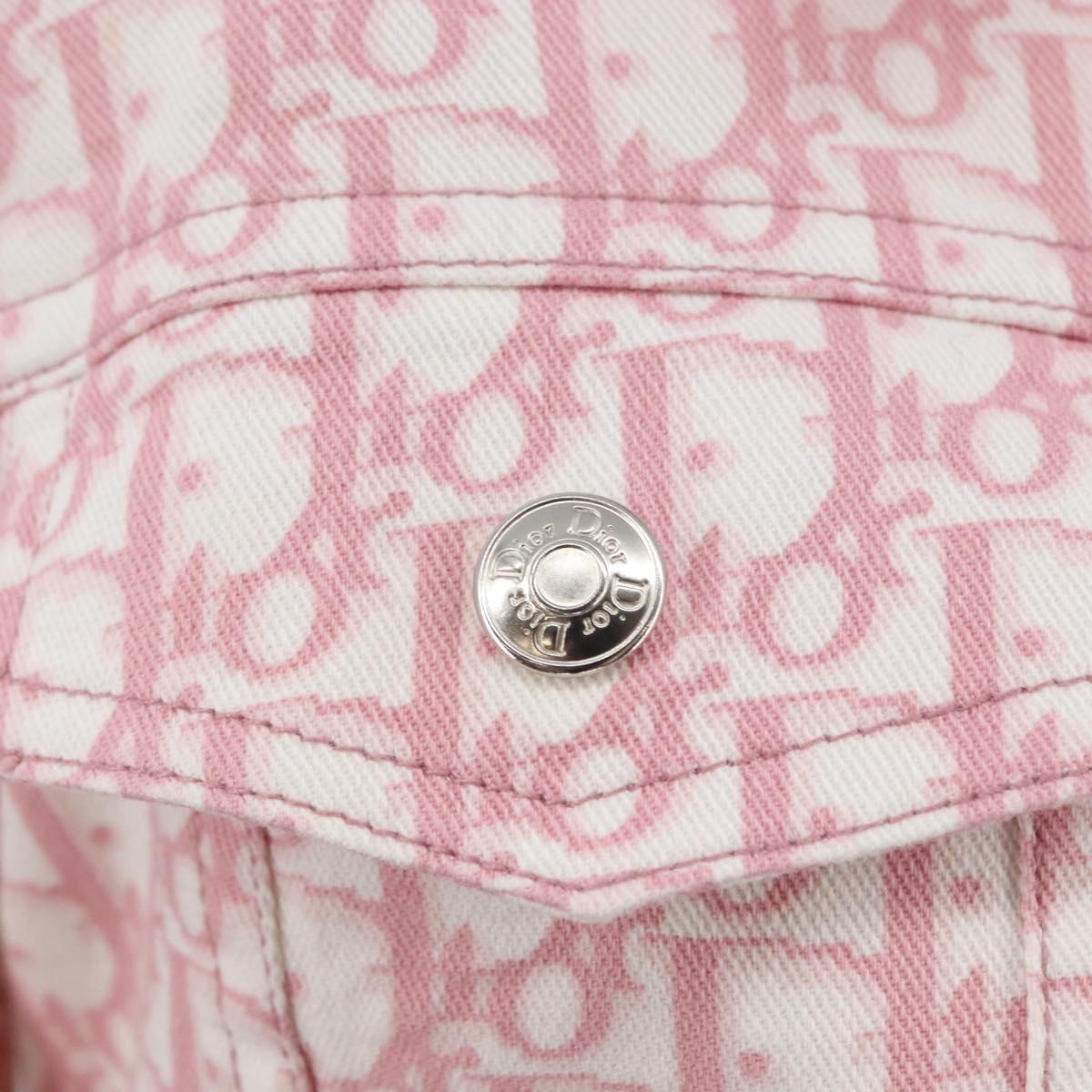 Christian Dior Trotter Canvas Jacket Pink Auth BAZ825SAM