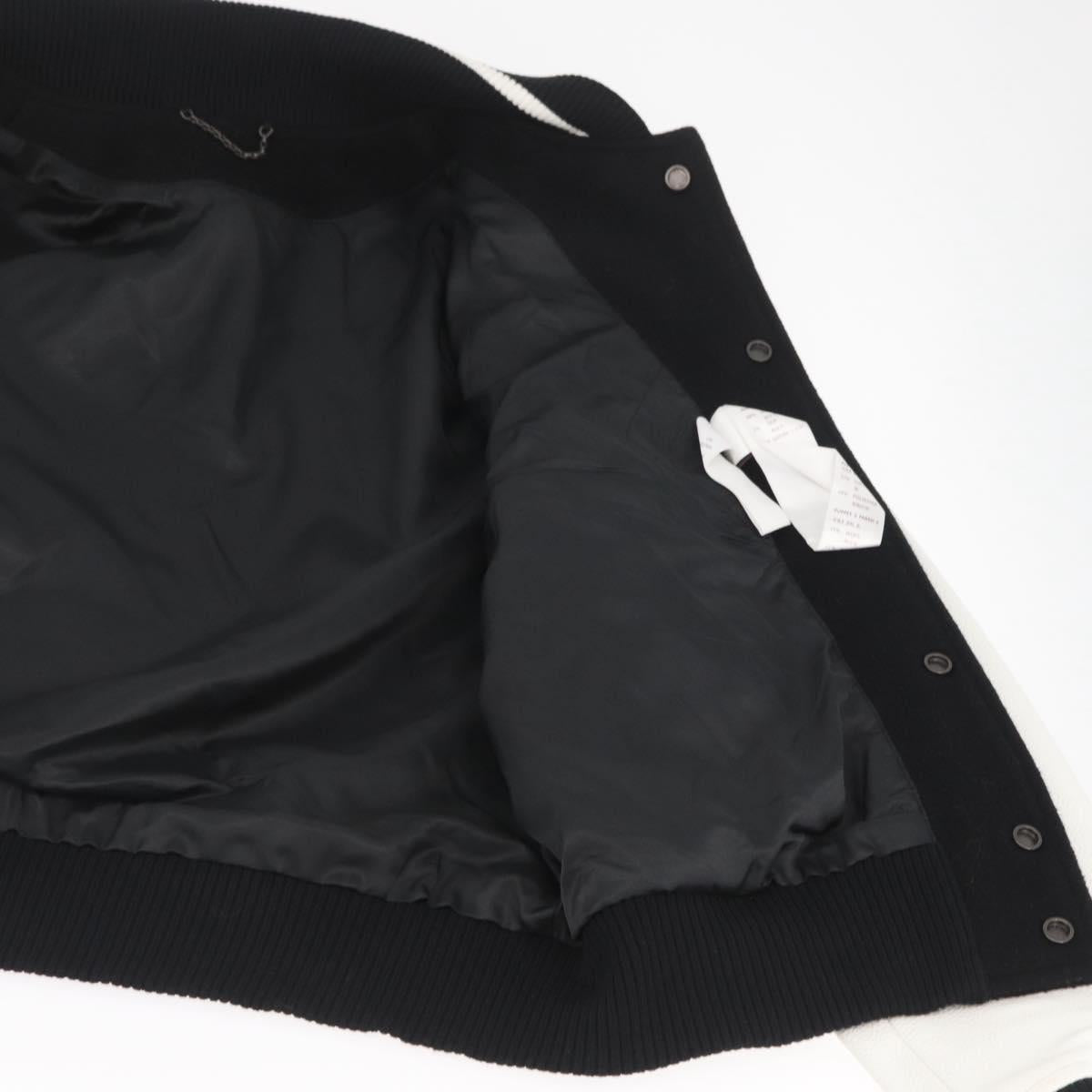 LOUIS VUITTON Puppet Baseball Jacket Wool Black 1A8PML LV Auth BAZ826SM