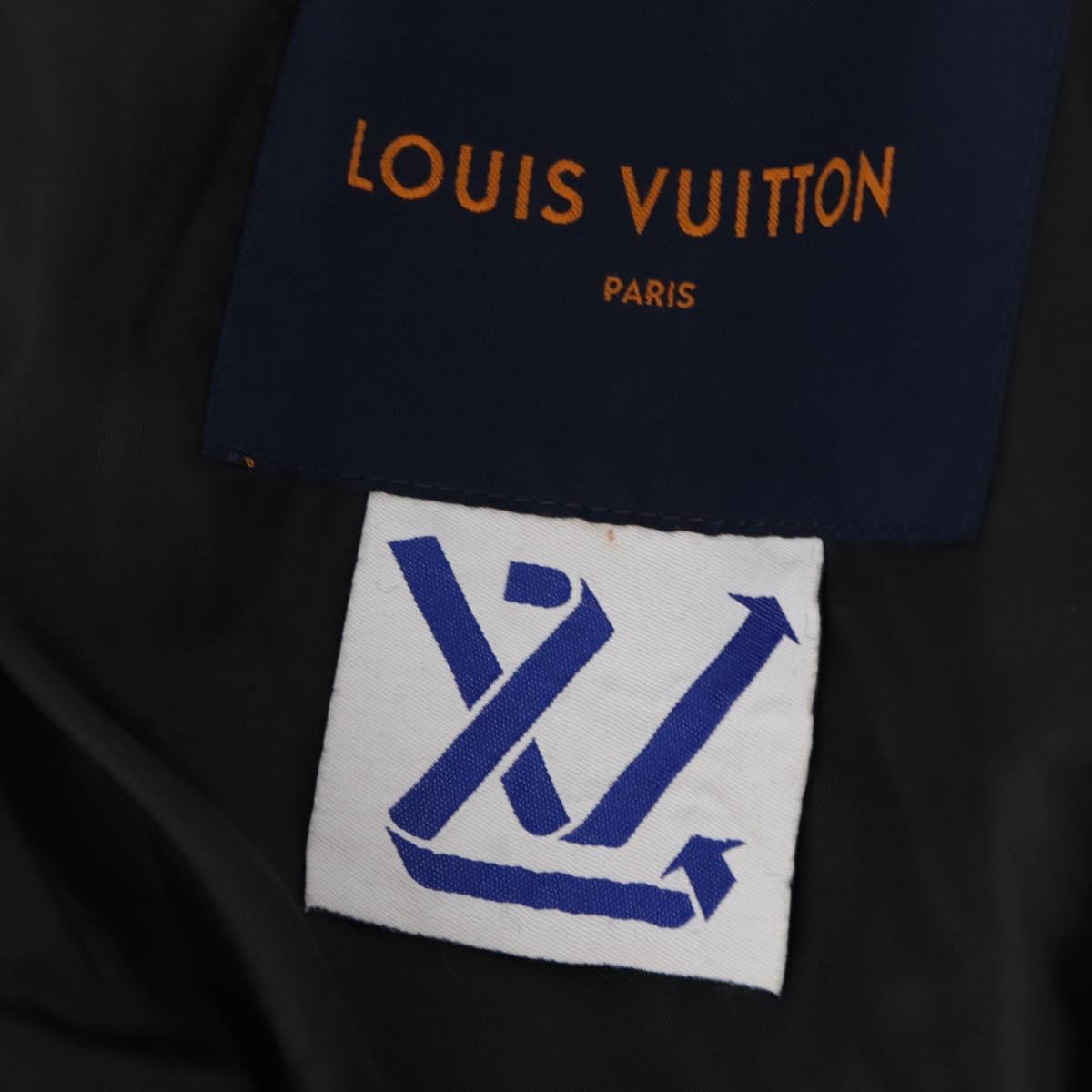 LOUIS VUITTON Puppet Baseball Jacket Wool Black 1A8PML LV Auth BAZ826SM