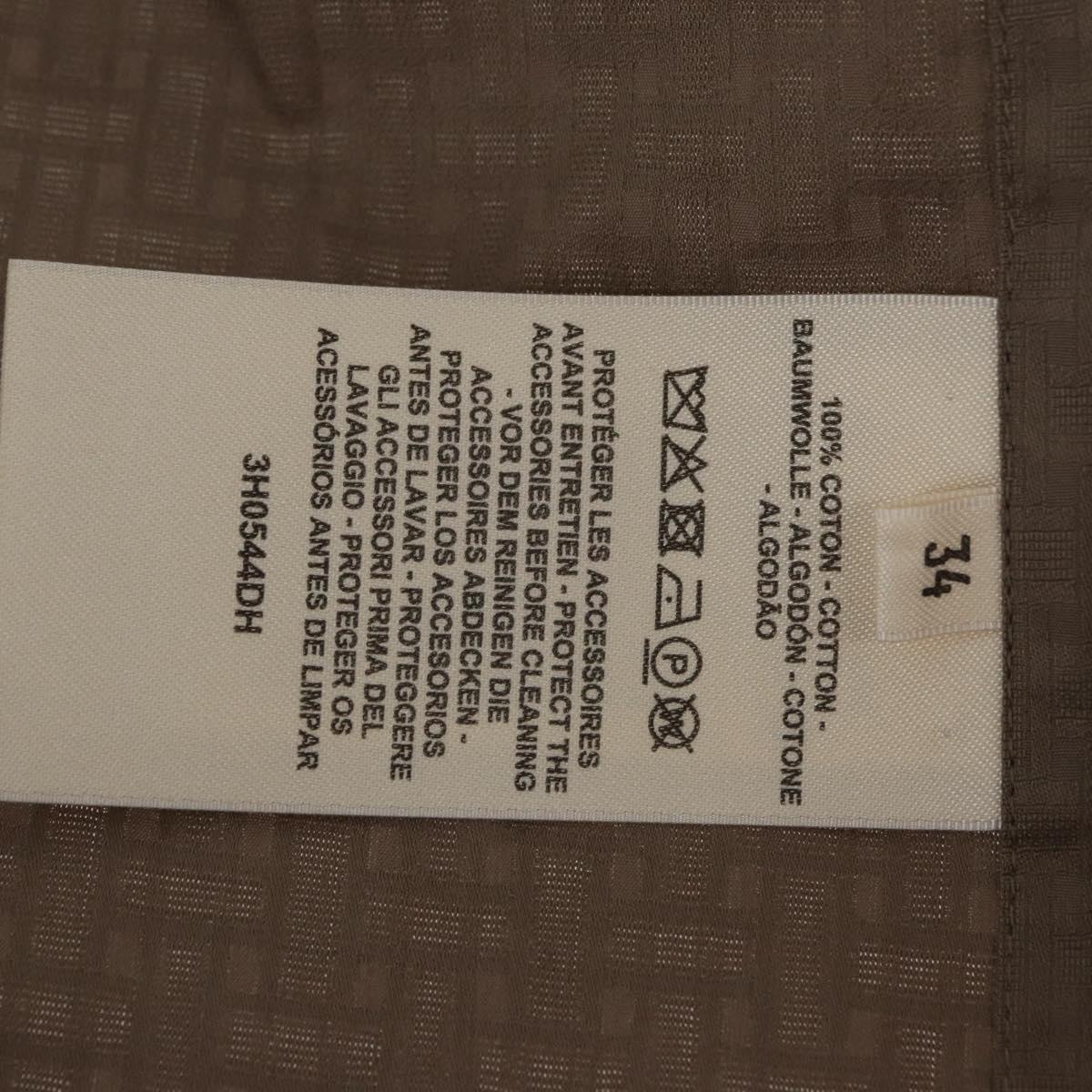 HERMES Granturararara One Piece Shirt Cotton Beige 3H0544DH Auth BAZ827M