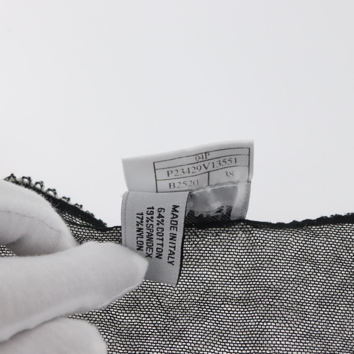 CHANEL COCO Mark Cut And Sew Cotton Black White P23429V13551 CC Auth BAZ828M