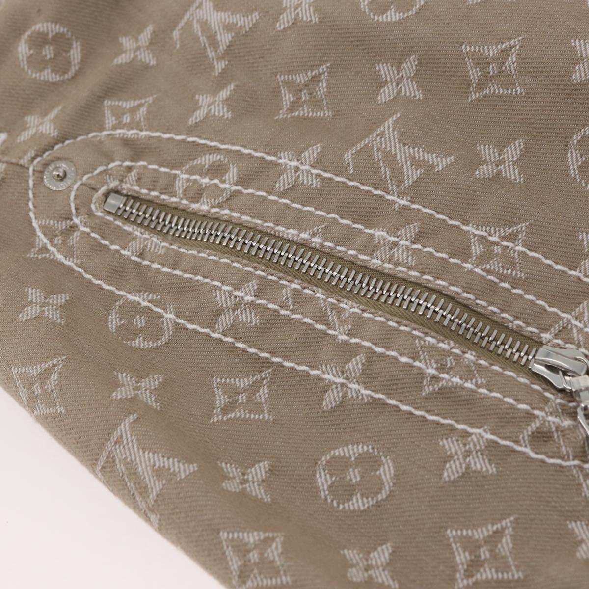 LOUIS VUITTON Monogram Denim skirt Beige LV Auth BAZ833SAM