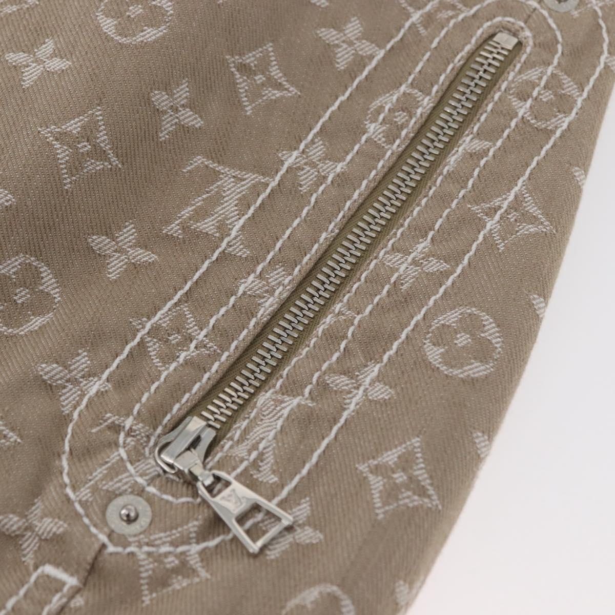 LOUIS VUITTON Monogram Denim skirt Beige LV Auth BAZ833SAM