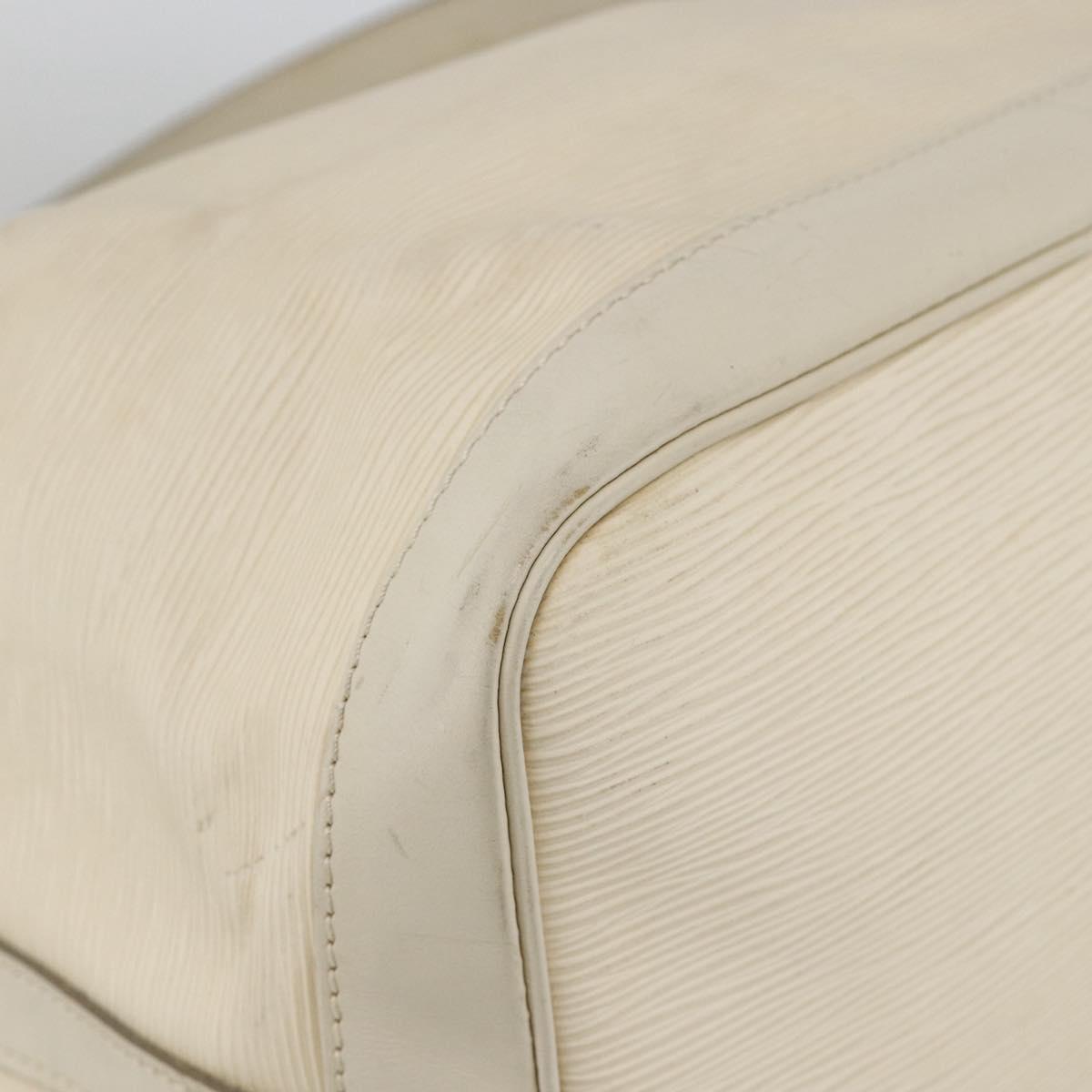 LOUIS VUITTON Epi Petit Noe Shoulder Bag White Yvoire M4084J LV Auth BAZ842