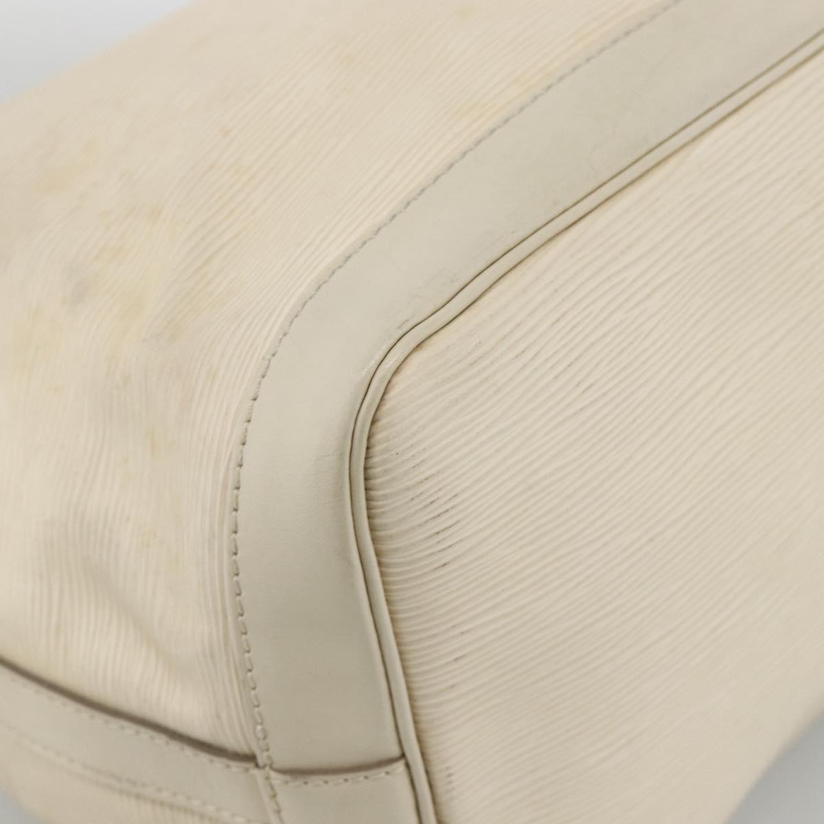 LOUIS VUITTON Epi Petit Noe Shoulder Bag White Yvoire M4084J LV Auth BAZ842