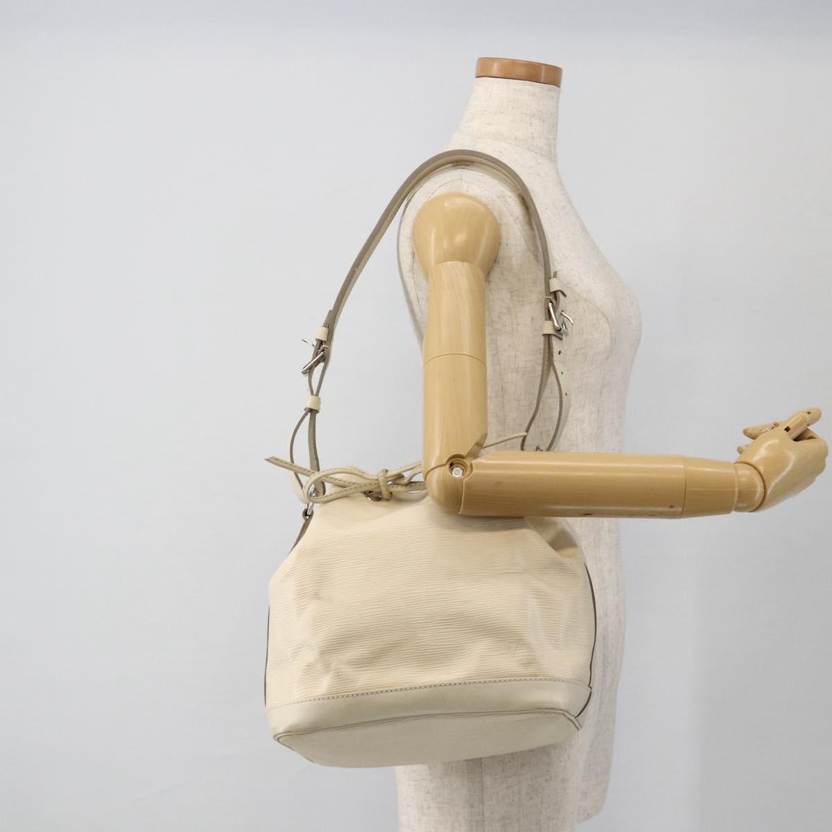 LOUIS VUITTON Epi Petit Noe Shoulder Bag White Yvoire M4084J LV Auth BAZ842
