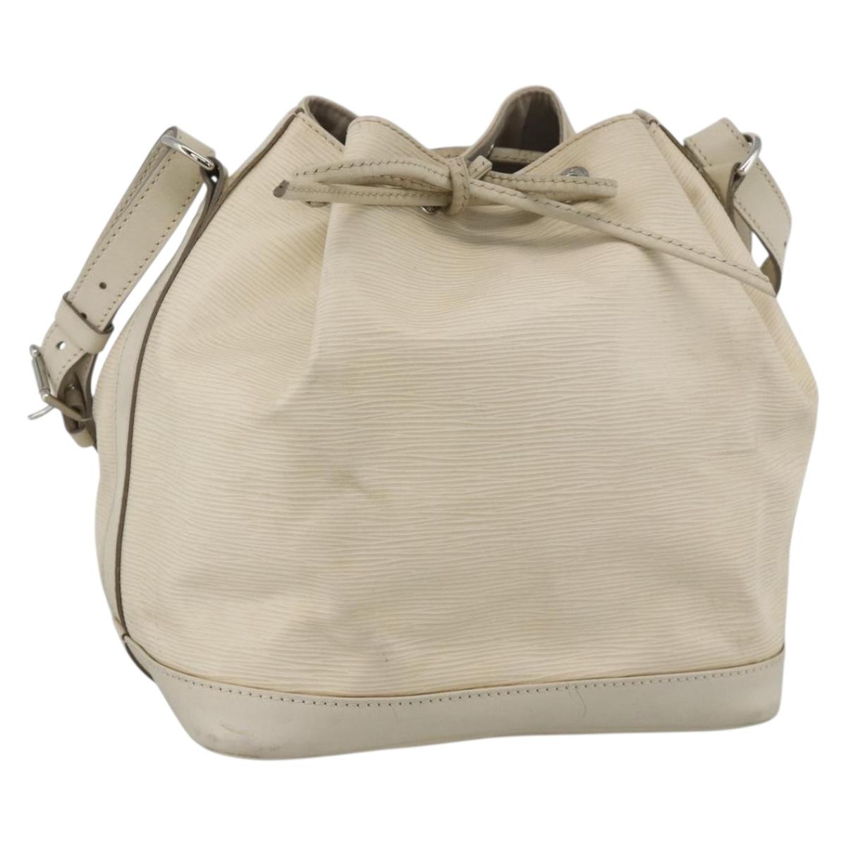 LOUIS VUITTON Epi Petit Noe Shoulder Bag White Yvoire M4084J LV Auth BAZ842