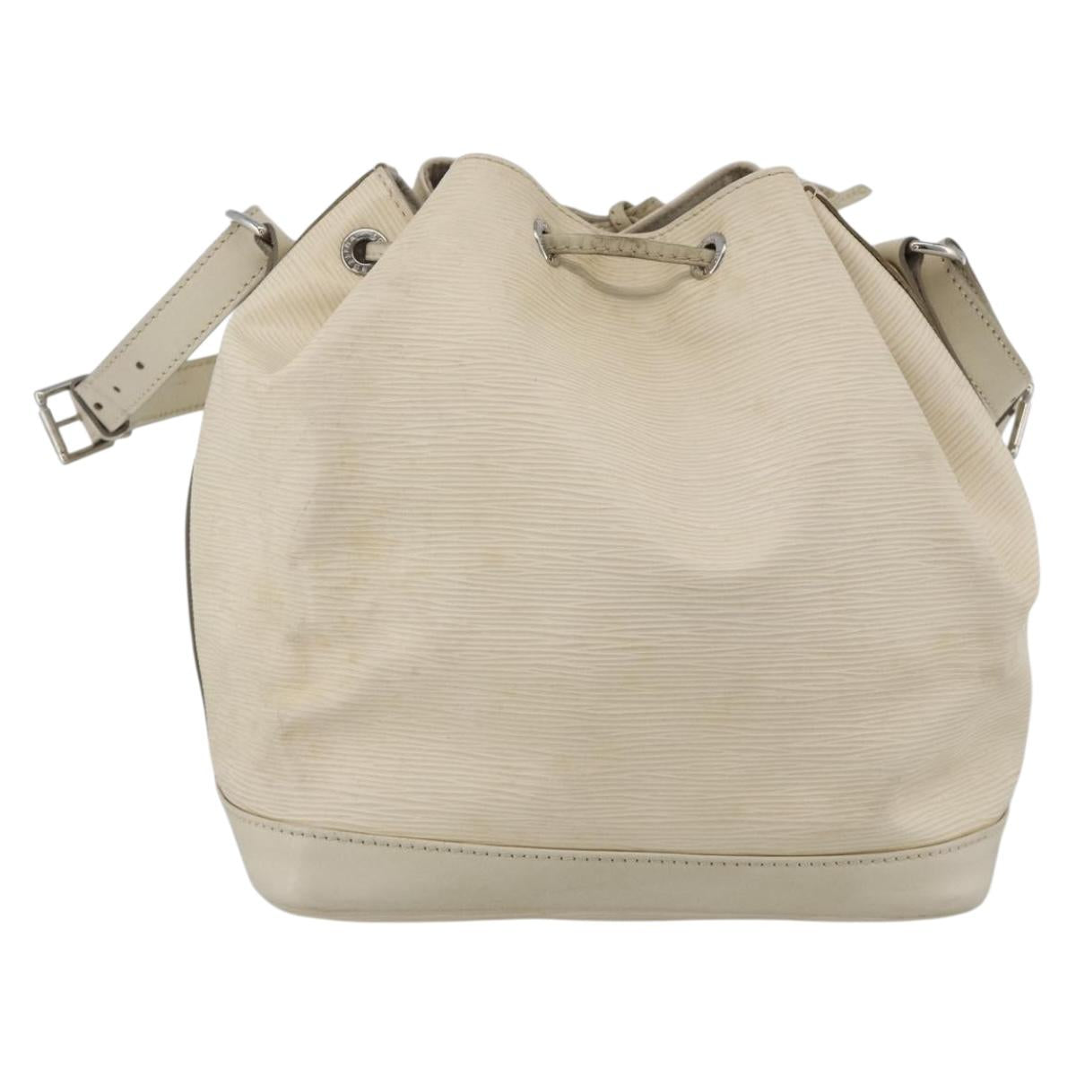 LOUIS VUITTON Epi Petit Noe Shoulder Bag White Yvoire M4084J LV Auth BAZ842