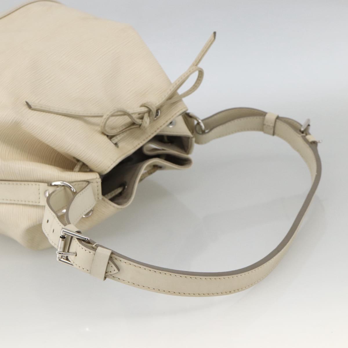 LOUIS VUITTON Epi Petit Noe Shoulder Bag White Yvoire M4084J LV Auth BAZ842