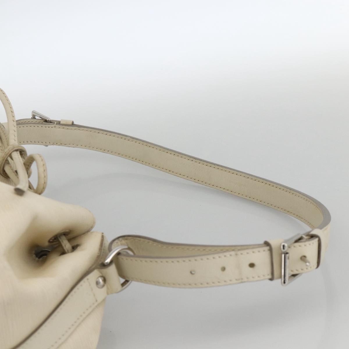 LOUIS VUITTON Epi Petit Noe Shoulder Bag White Yvoire M4084J LV Auth BAZ842