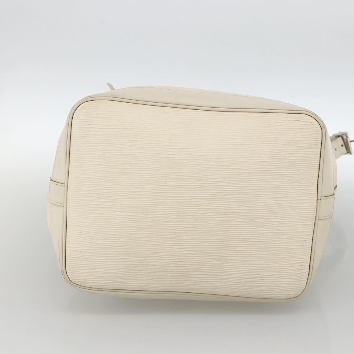 LOUIS VUITTON Epi Petit Noe Shoulder Bag White Yvoire M4084J LV Auth BAZ842