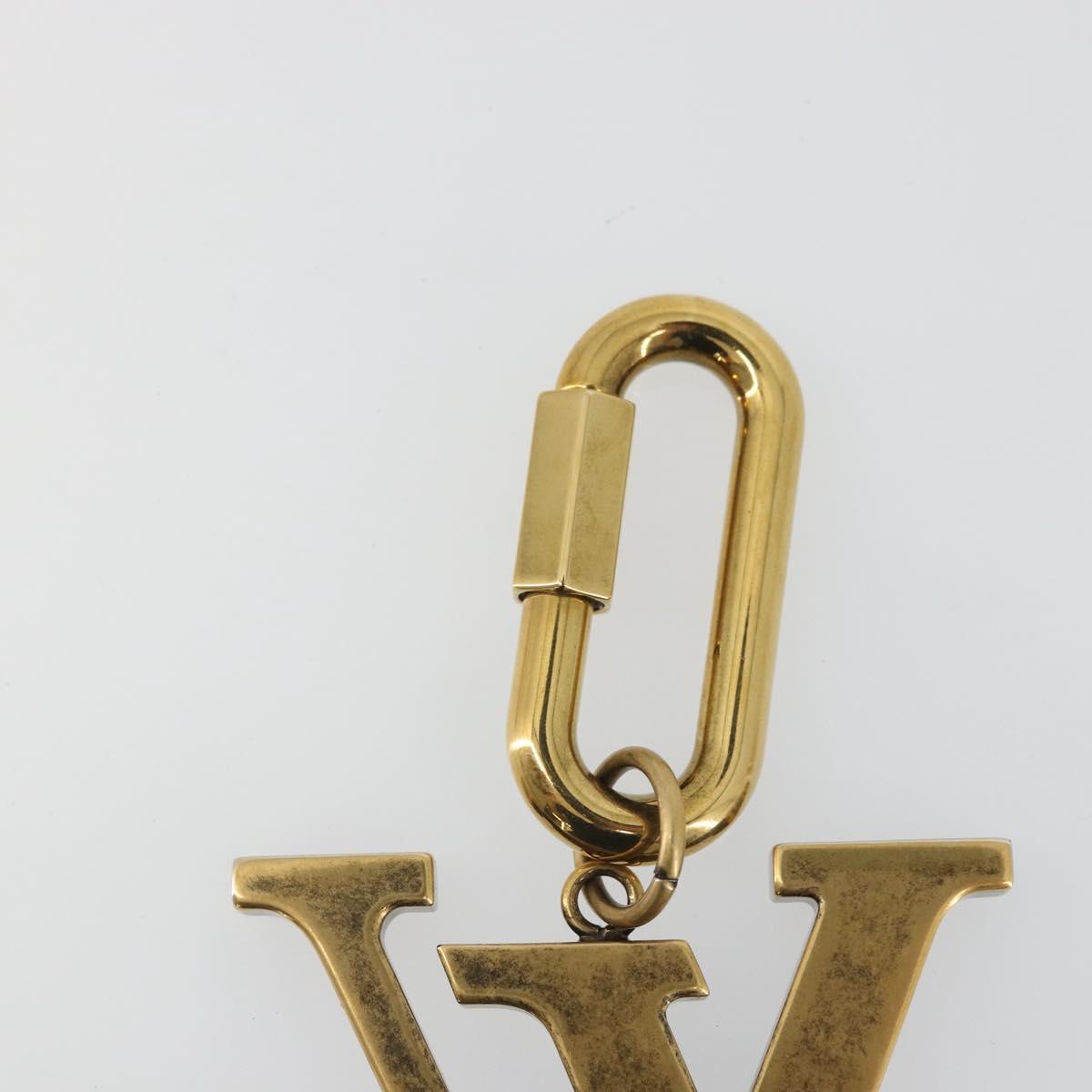 LOUIS VUITTON Bijoux Sac LV Flag Key Holder metal Gold Tone MP2484 Auth BAZ874A