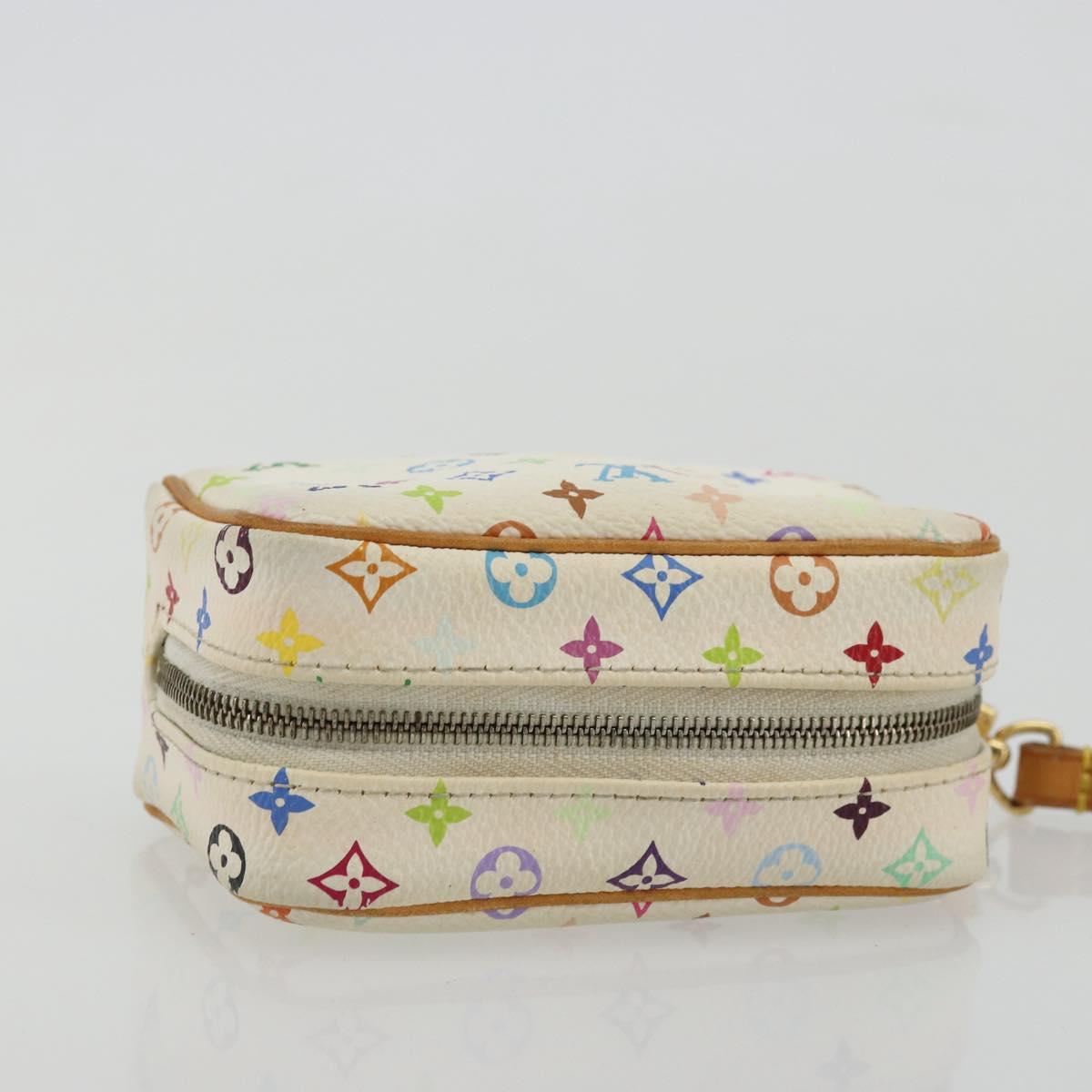 LOUIS VUITTON Monogram Multicolor Trousse Wapity Pouch White M58033 Auth BAZ880A