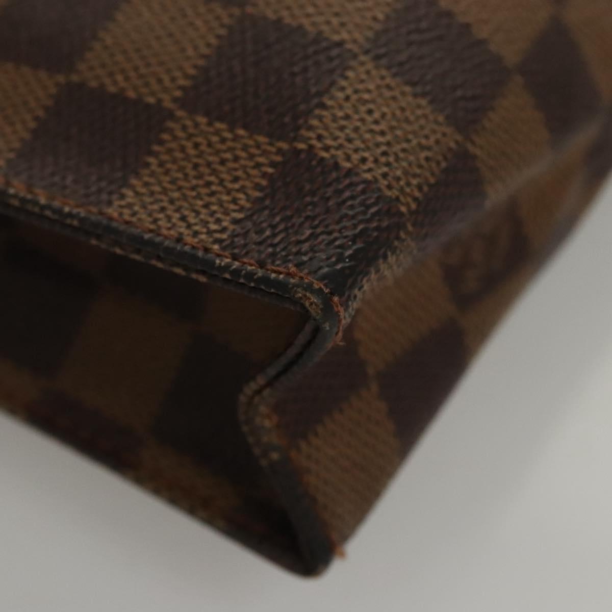 LOUIS VUITTON Damier Ebene Posh Toilette 26 Pouch N47543 LV Auth BD042