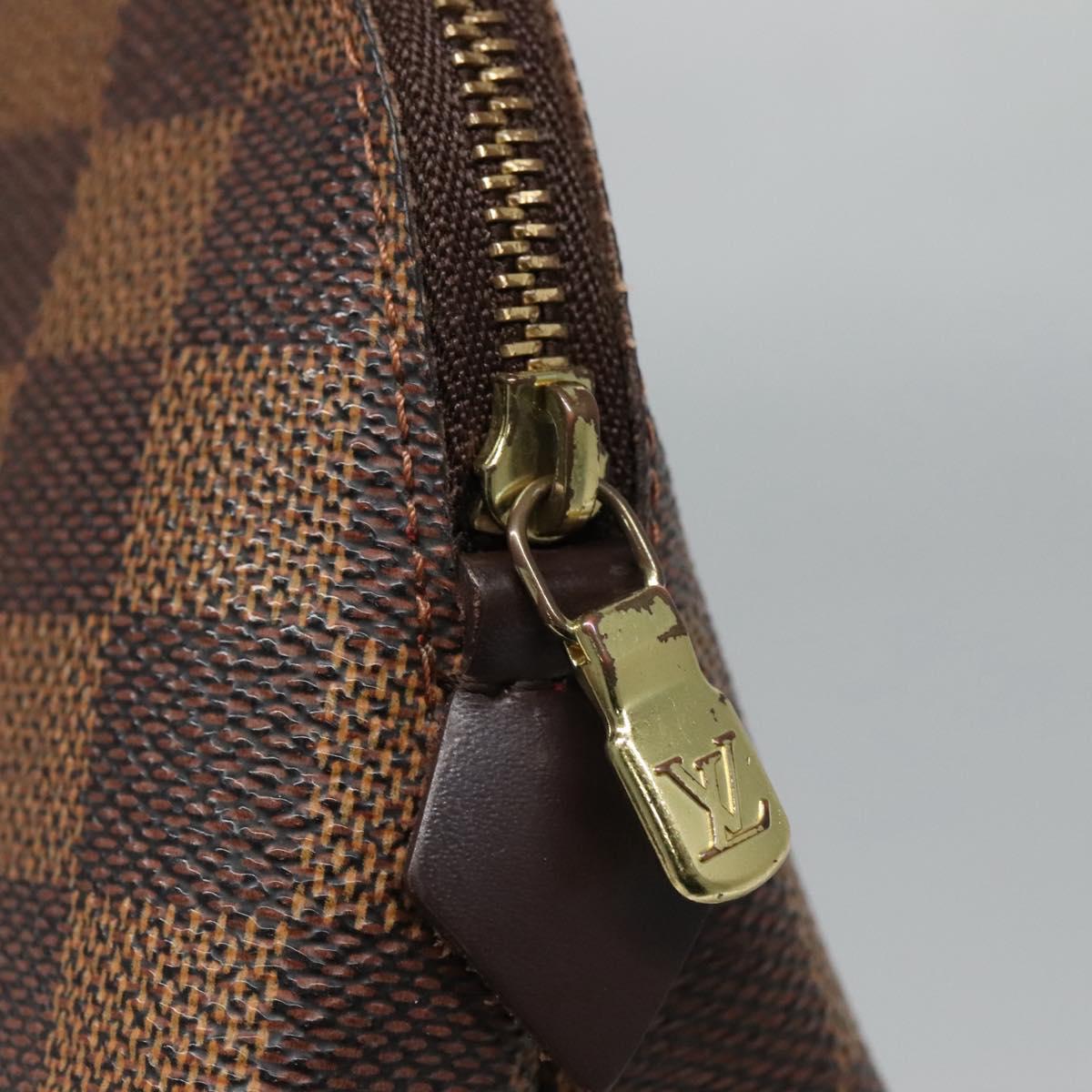 LOUIS VUITTON Damier Ebene Pochette Cosmetic PM Pouch N47516 LV Auth BD043