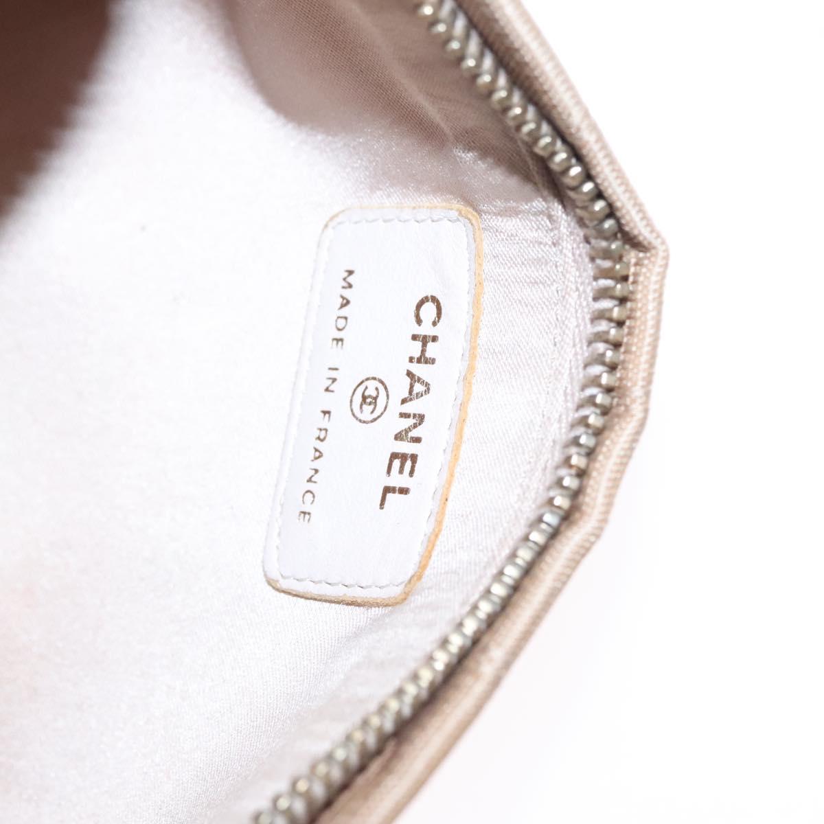 CHANEL New Travel Line Hand Bag Nylon Leather Pink White gold CC Auth BD049