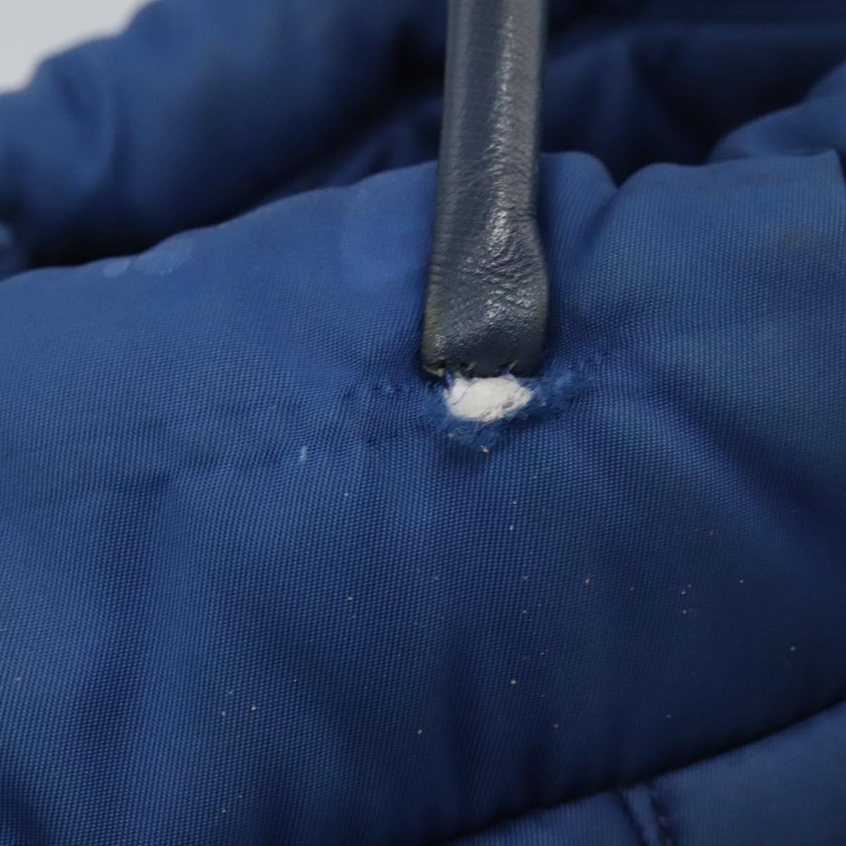 PRADA Hand Bag Nylon 2way Blue Silver Auth BD054