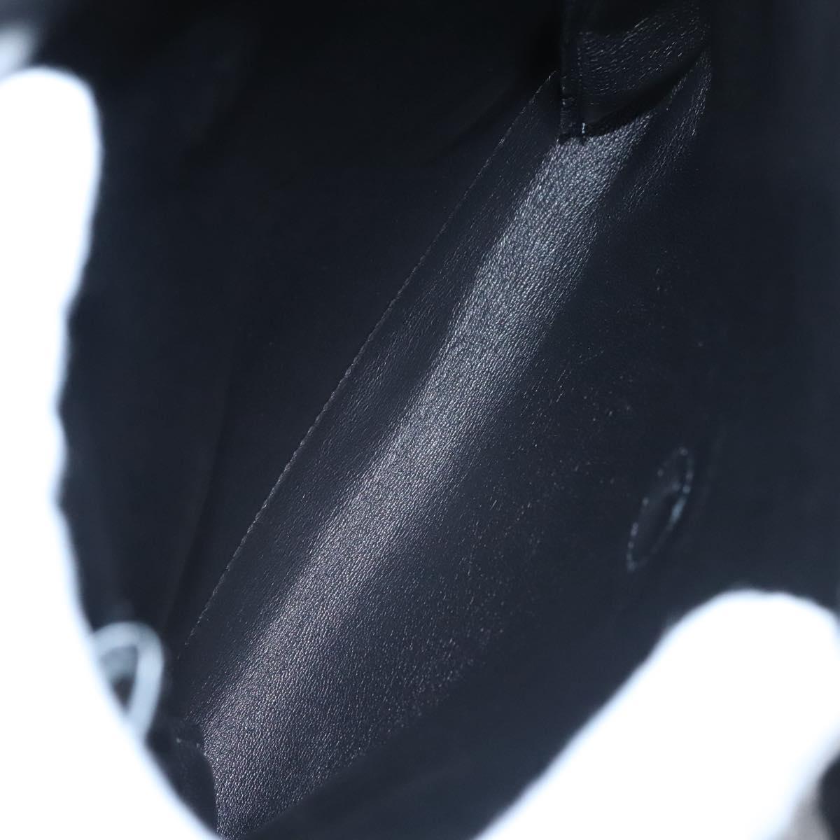 PRADA Chain Hand Bag Leather 2way Silver Auth BD055AV