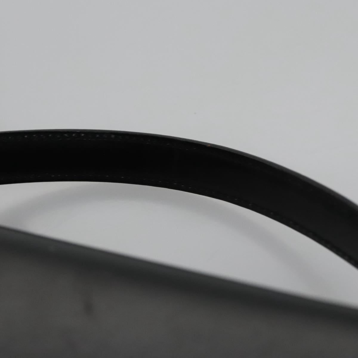 CELINE Hand Bag Leather Black Gold Auth BD058V