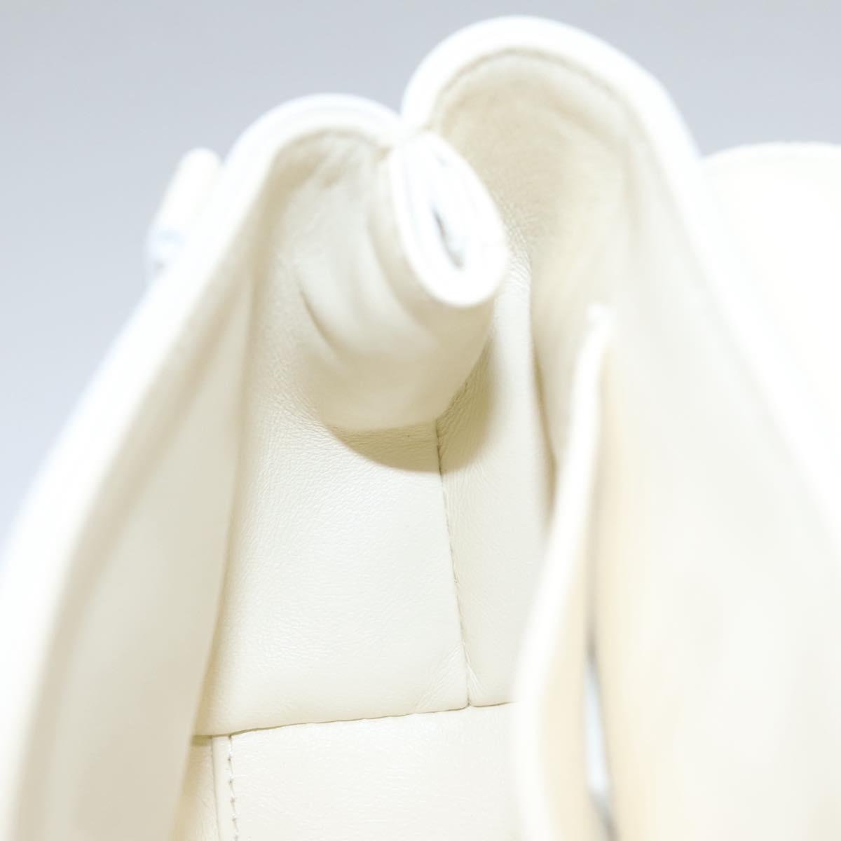 Chloe Fringe Hand Bag Leather 2way White Auth BD060AV