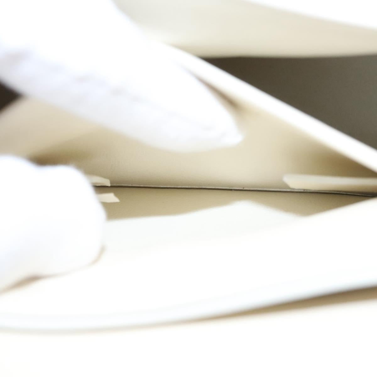 Chloe Fringe Hand Bag Leather 2way White Auth BD060AV