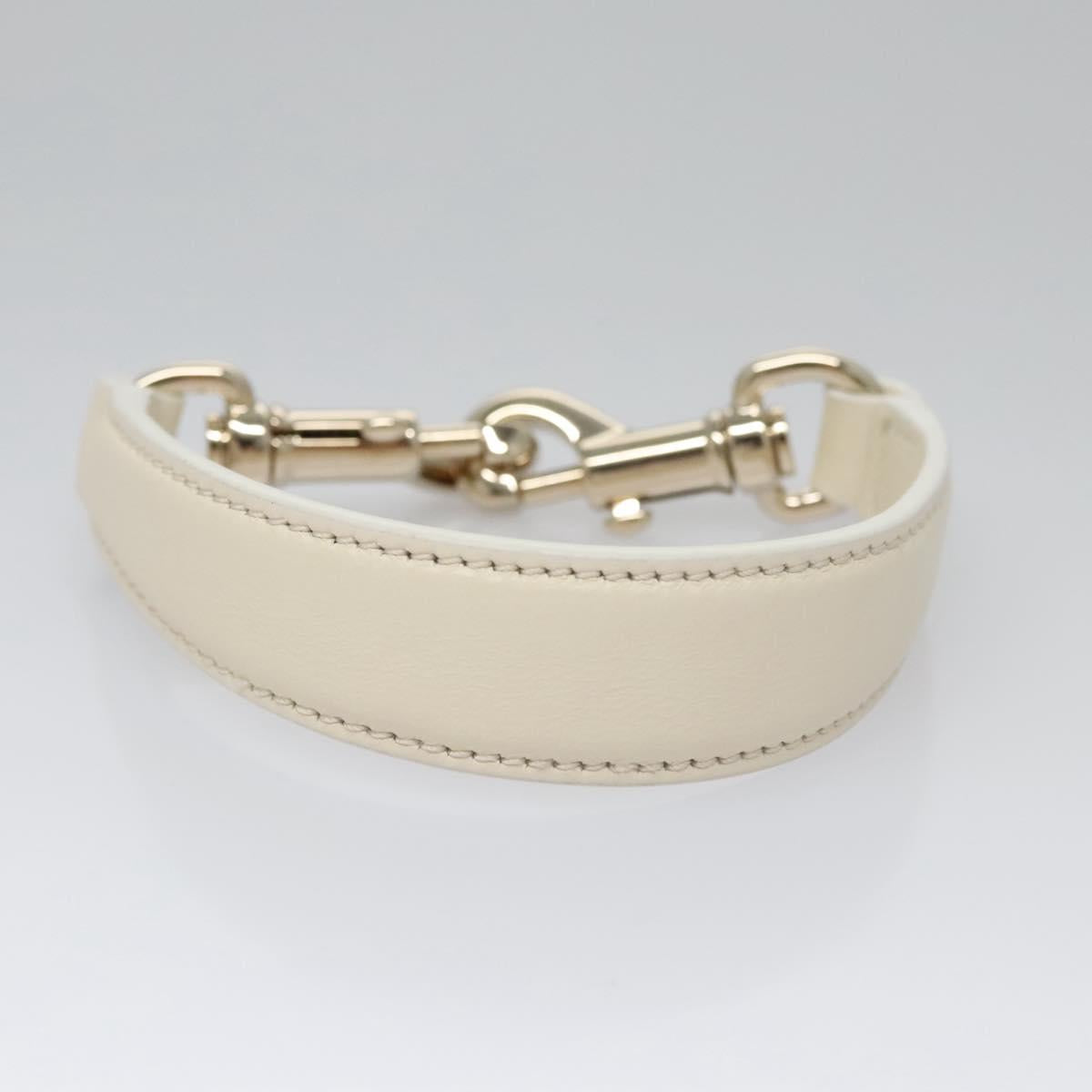 Chloe Fringe Hand Bag Leather 2way White Auth BD060AV